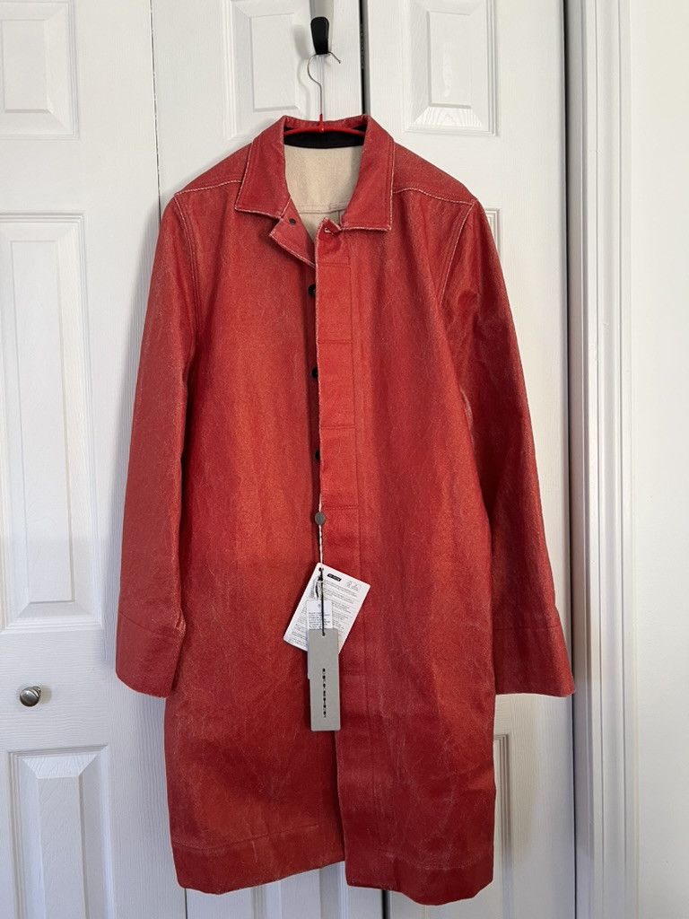 Rick Owens Drkshdw Red Trenchcoat Size US M / EU 48-50 / 2 - 1 Thumbnail