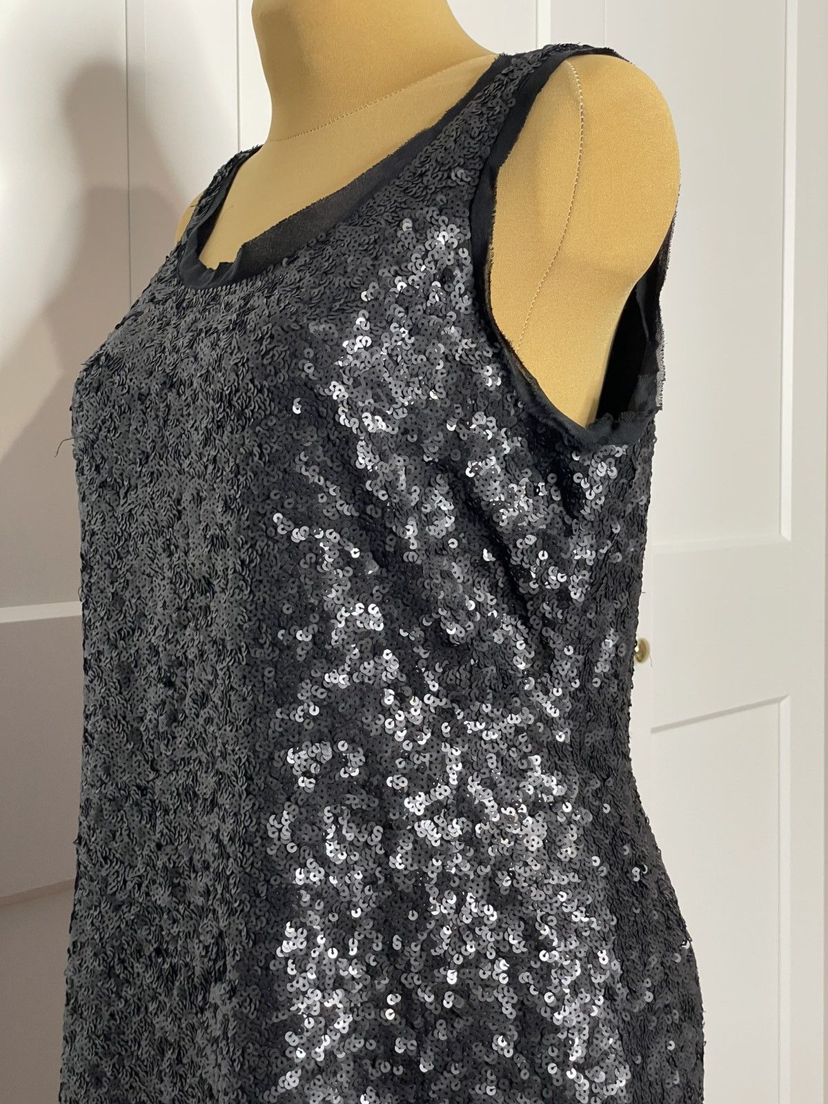 Talbots Black silk dress with sequins Size L / US 10 / IT 46 - 6 Thumbnail