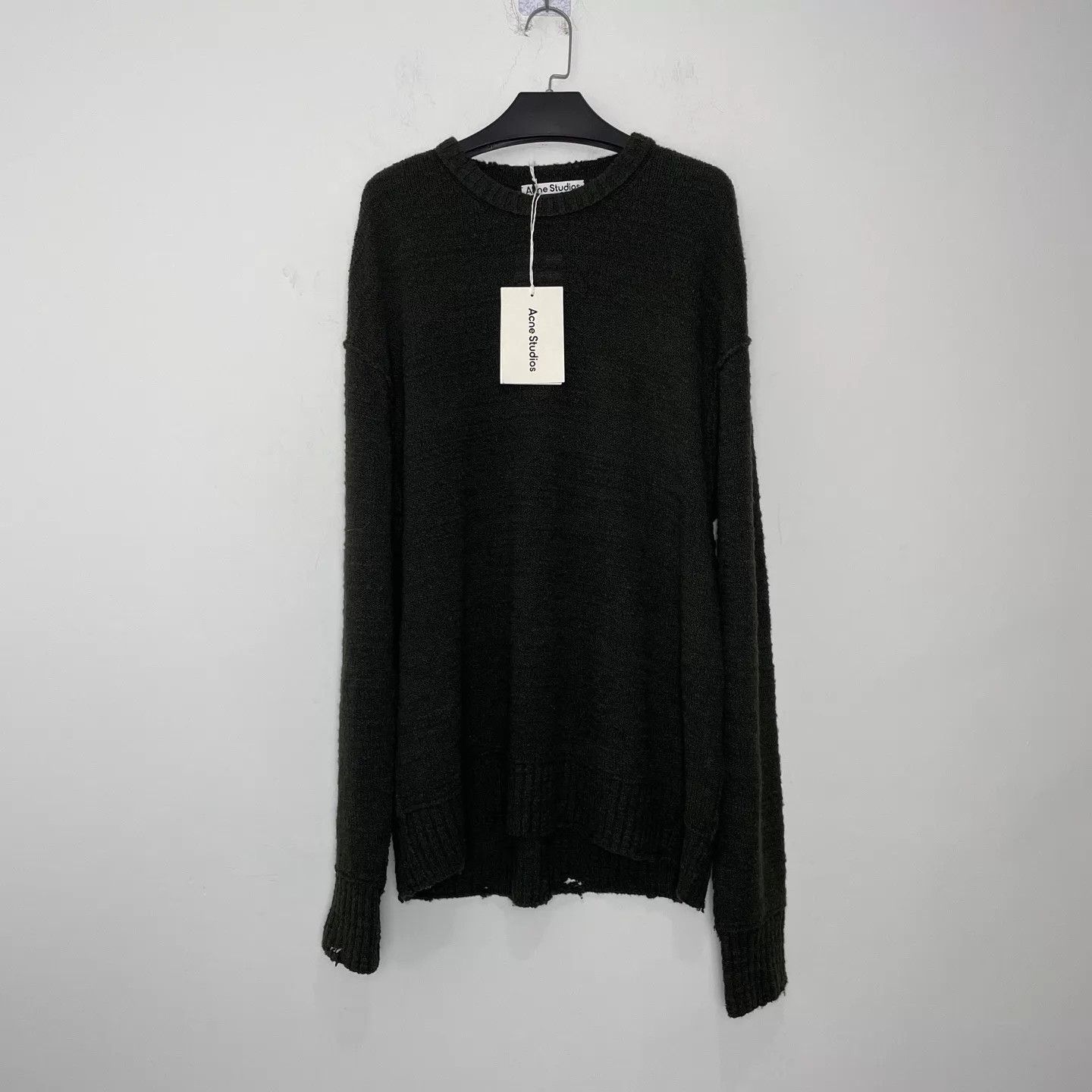 Acne Studios Acne 25SS Distressed Oversized Drop Shoulder Sweater Green M Size US M / EU 48-50 / 2 - 1 Thumbnail
