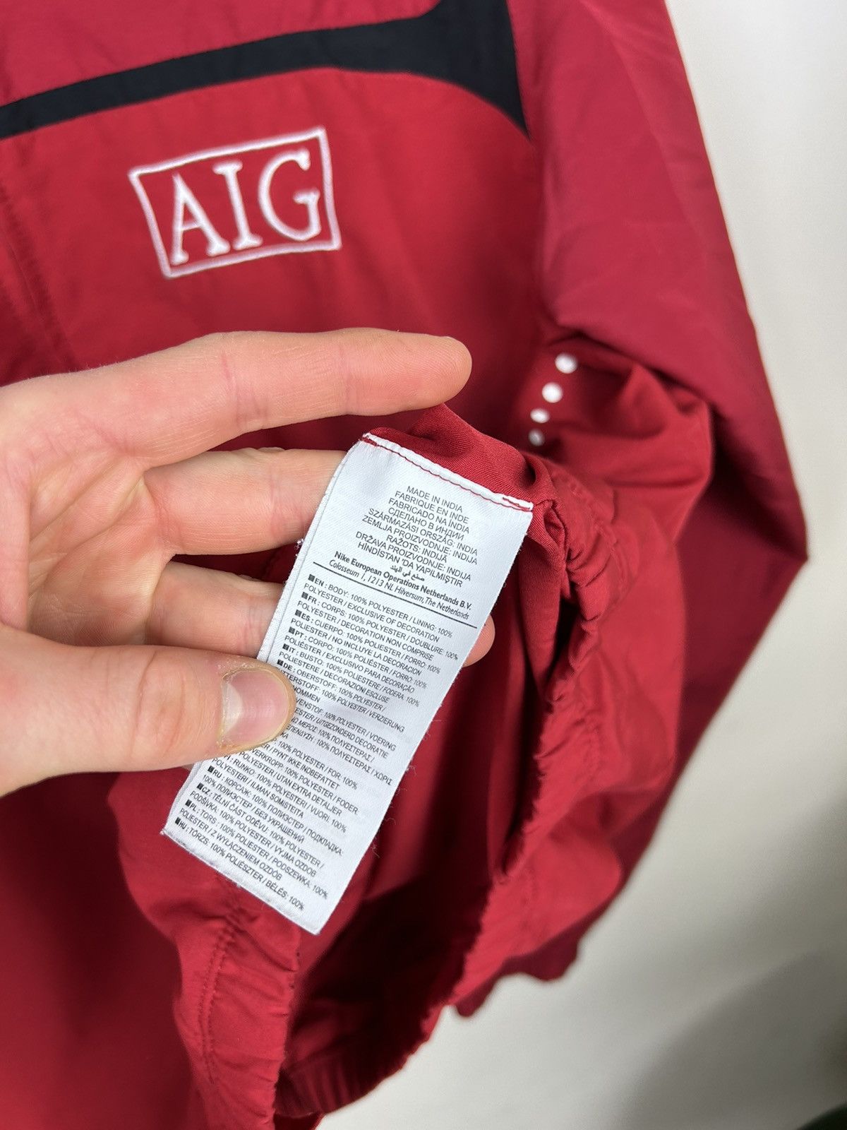 Nike × Vintage Vintage Nike Manchester United Nylon Olympic Jacket M Size US L / EU 52-54 / 3 - 6 Thumbnail
