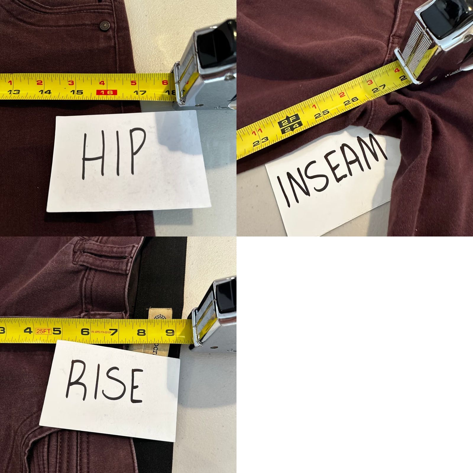Vintage Democracy Jeans Burgundy Skinny Jeans Women's Size 2 Denim Stretch 5-Pocket Design Slimming Comfort Size 26" / US 2 / IT 38 - 8 Thumbnail