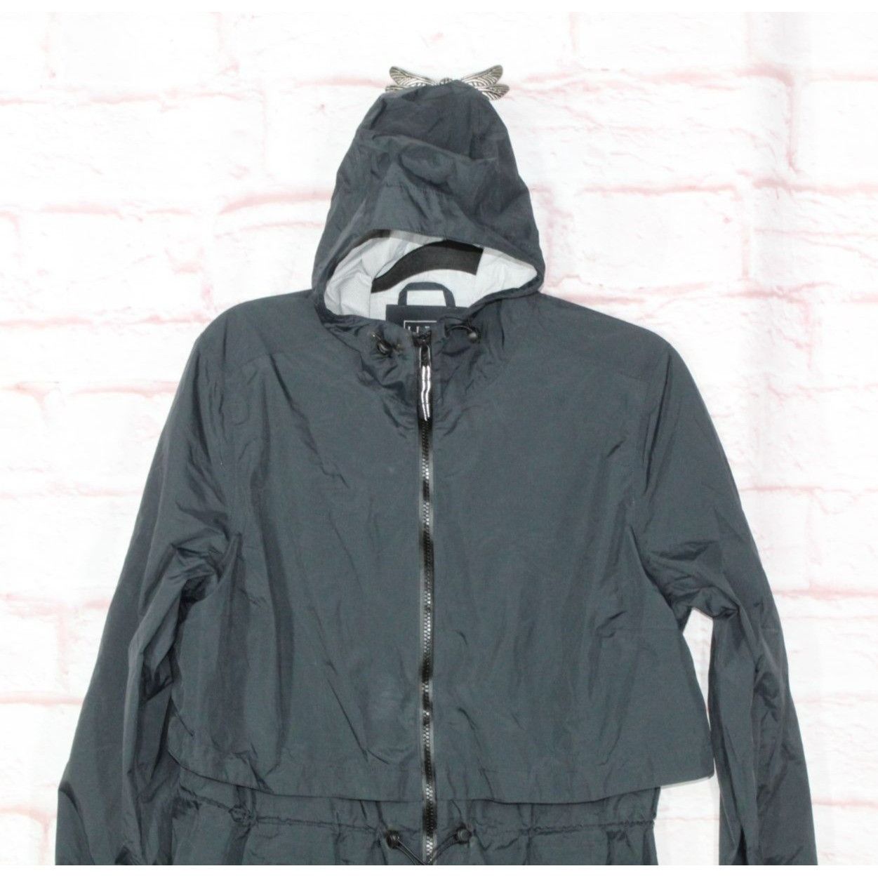 L.L. Bean LL Bean Womens Hooded Full Zip Windbreaker Long Jacket Size L / US 10 / IT 46 - 2 Thumbnail
