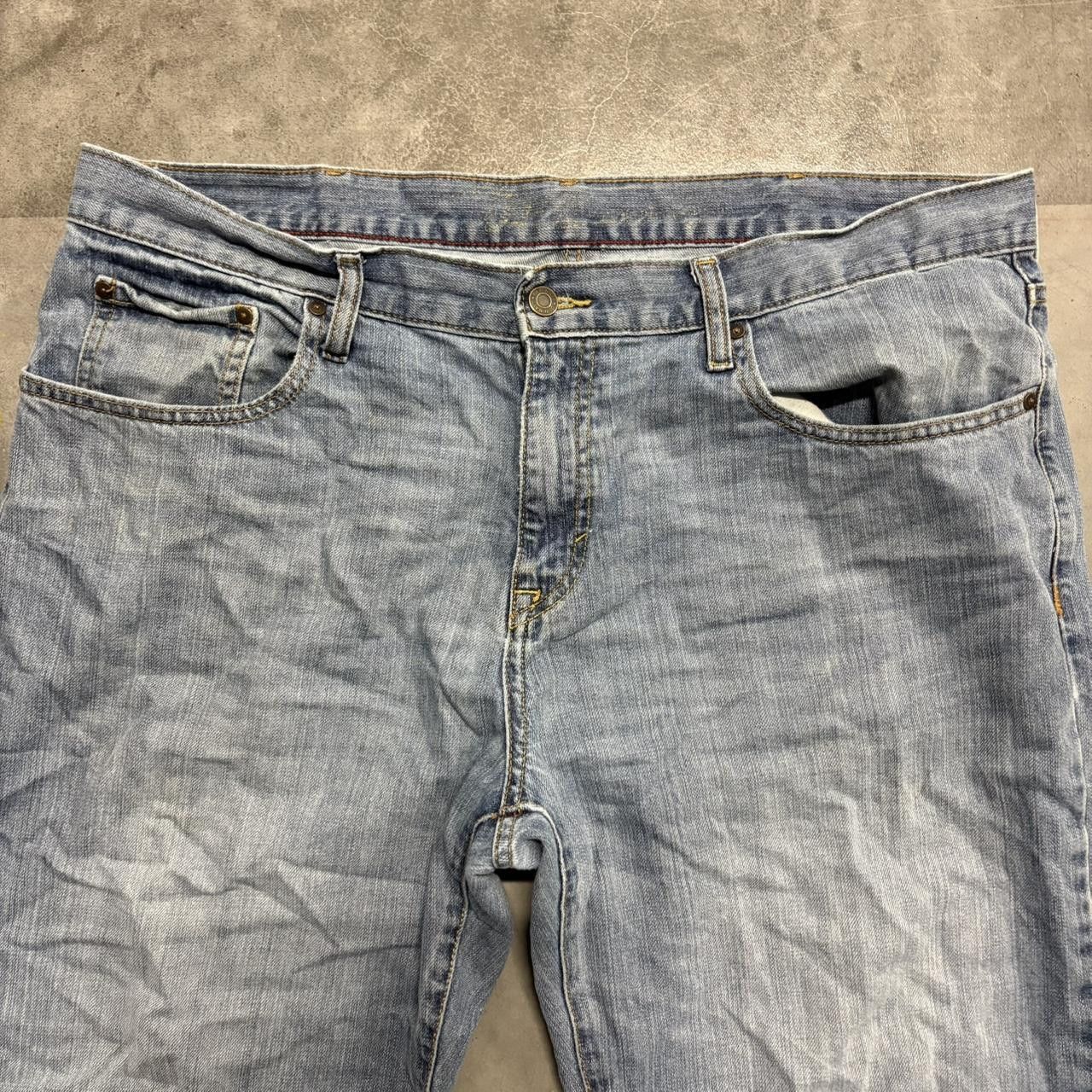 Japanese Brand × Vintage Crazy Vintage Y2K/2000s Super Baggy Super Wideleg Medium Wash Denim Jeans! Size US 40 / EU 56 - 4 Thumbnail