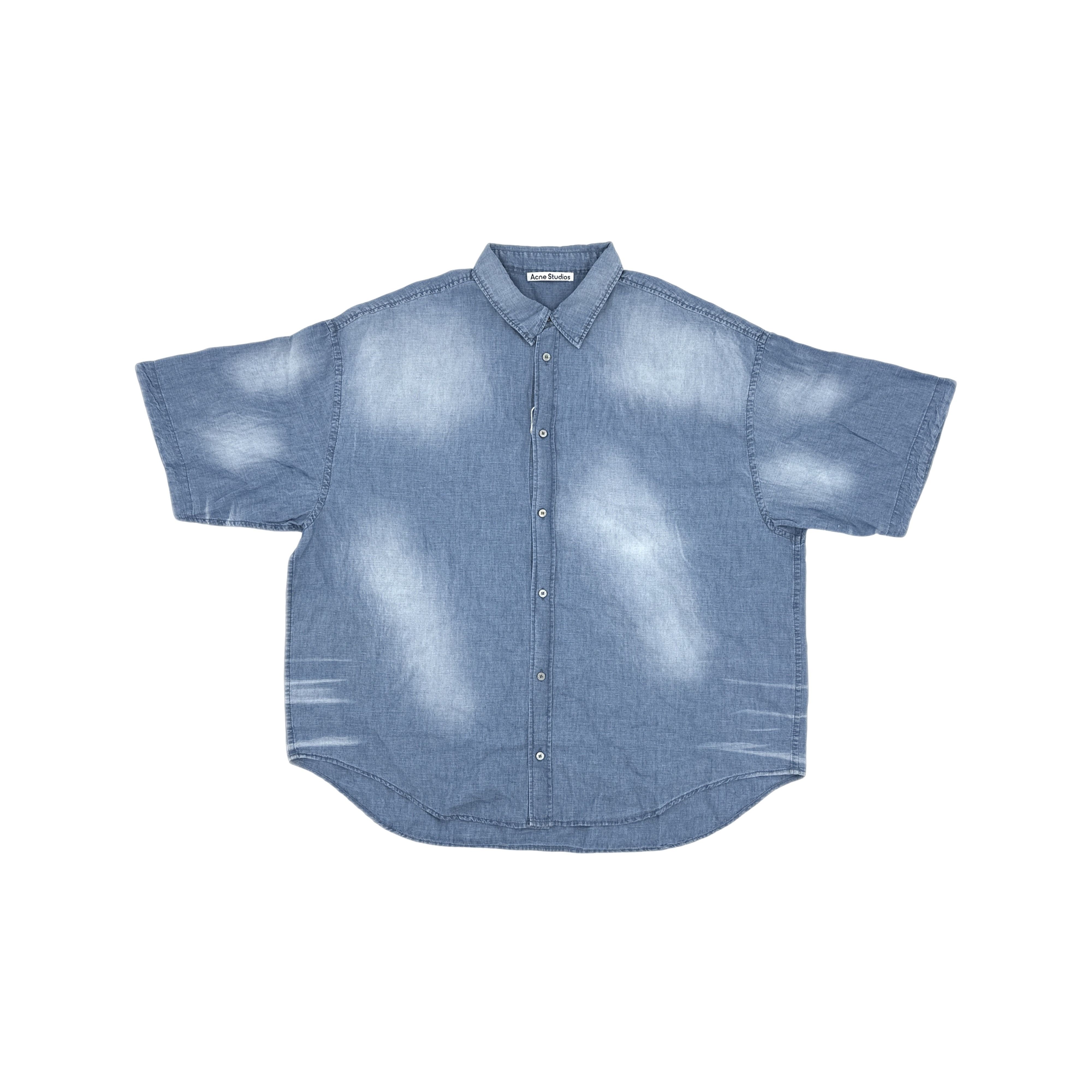 Acne Studios Acne Studios Faded Logo Short Sleeve Shirt US L Size US L / EU 52-54 / 3 - 1 Thumbnail