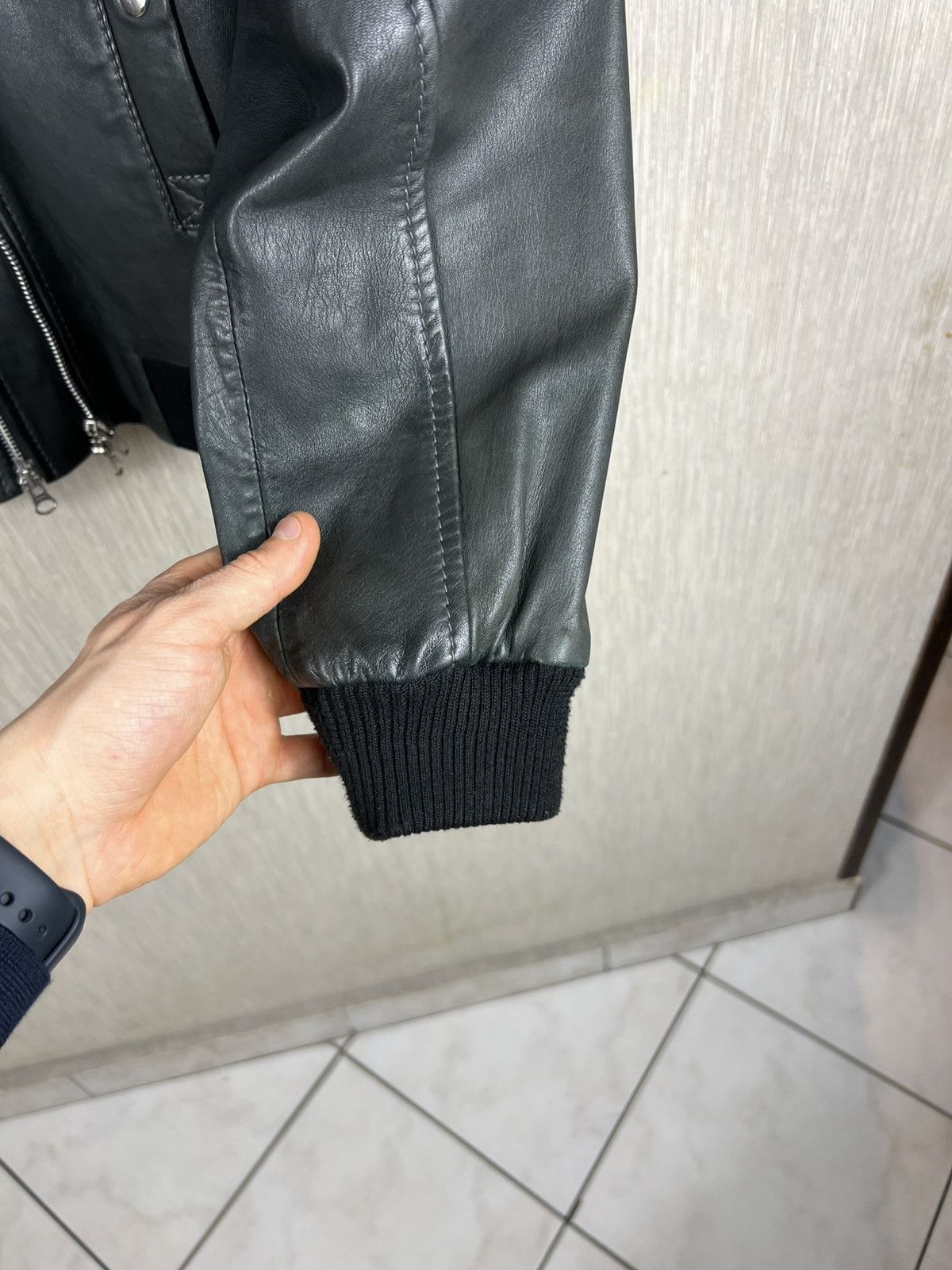 GOOSECRAFT Vintage Goose Craft bomber leather jacket double zip Size US L / EU 52-54 / 3 - 14 Thumbnail