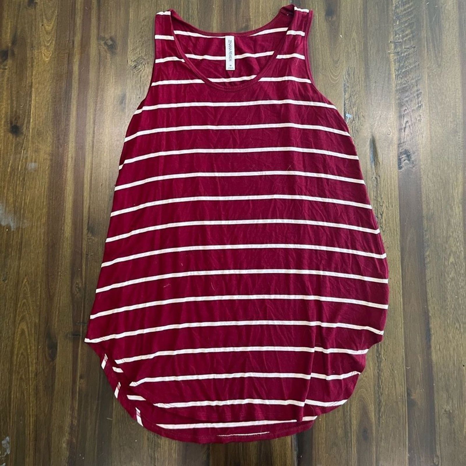 Vintage Zenana Premium Crew Neck Striped Tank Top Size M Size M / US 6-8 / IT 42-44 - 1 Thumbnail