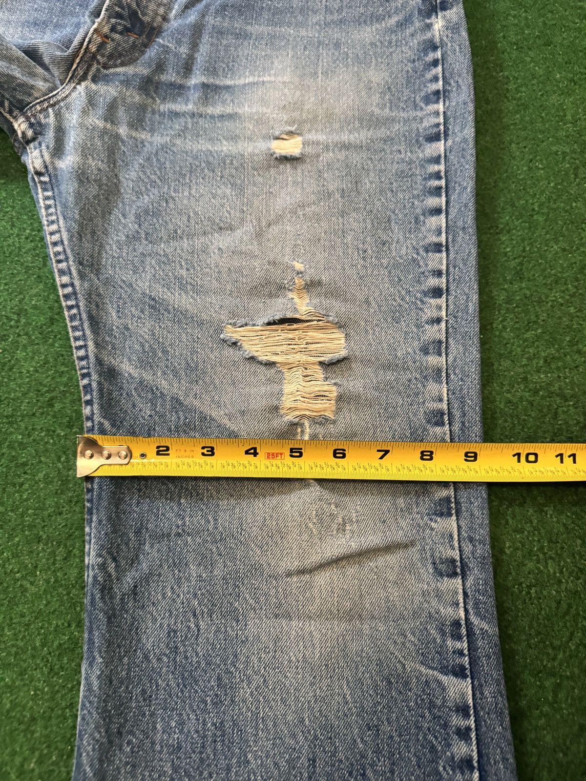 Levi's Vintage Clothing Vintage 70s Levi’s 517 Bootcut Flare Distressed 34x28 Jeans Size US 34 / EU 50 - 8 Thumbnail