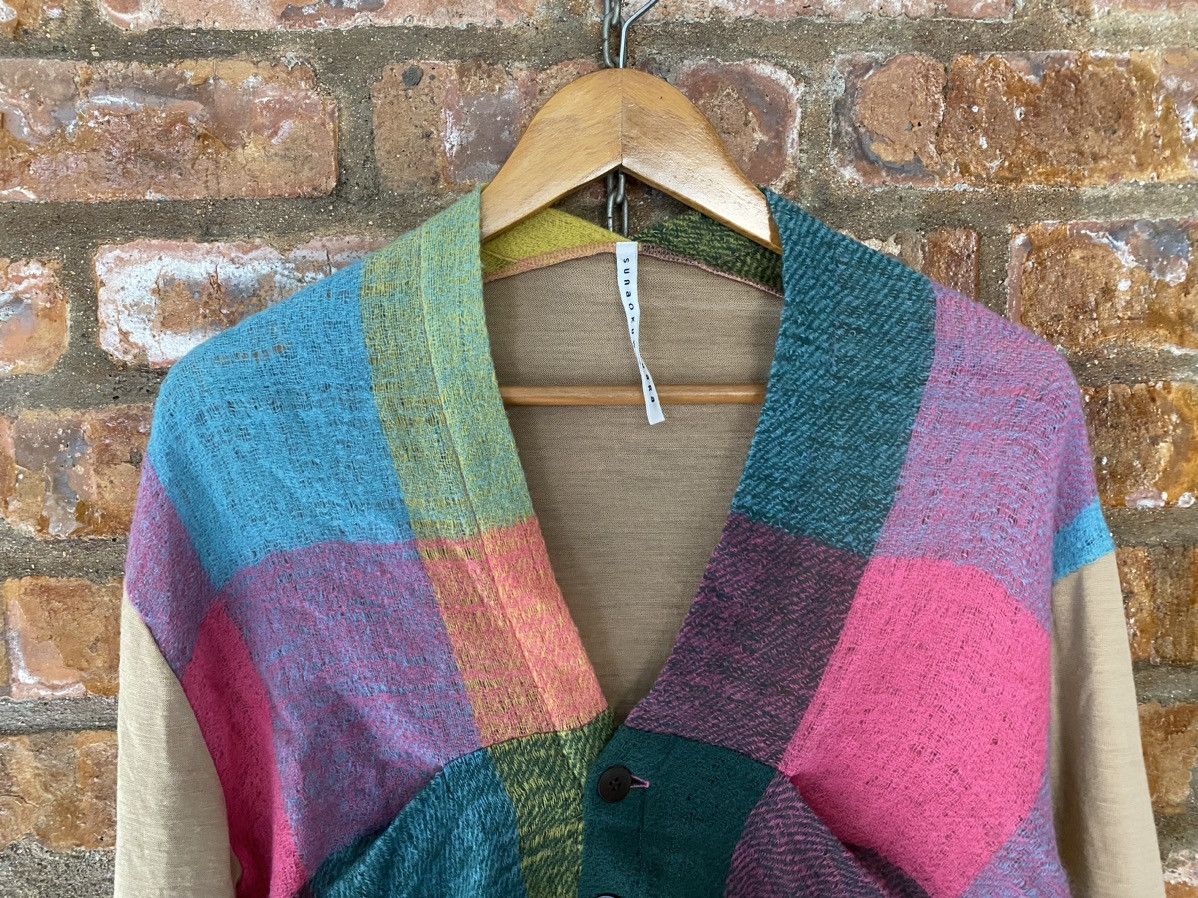 Ne-Net Sunao Kuwahara patchwork knit crop cardigan Size M / US 6-8 / IT 42-44 - 3 Thumbnail