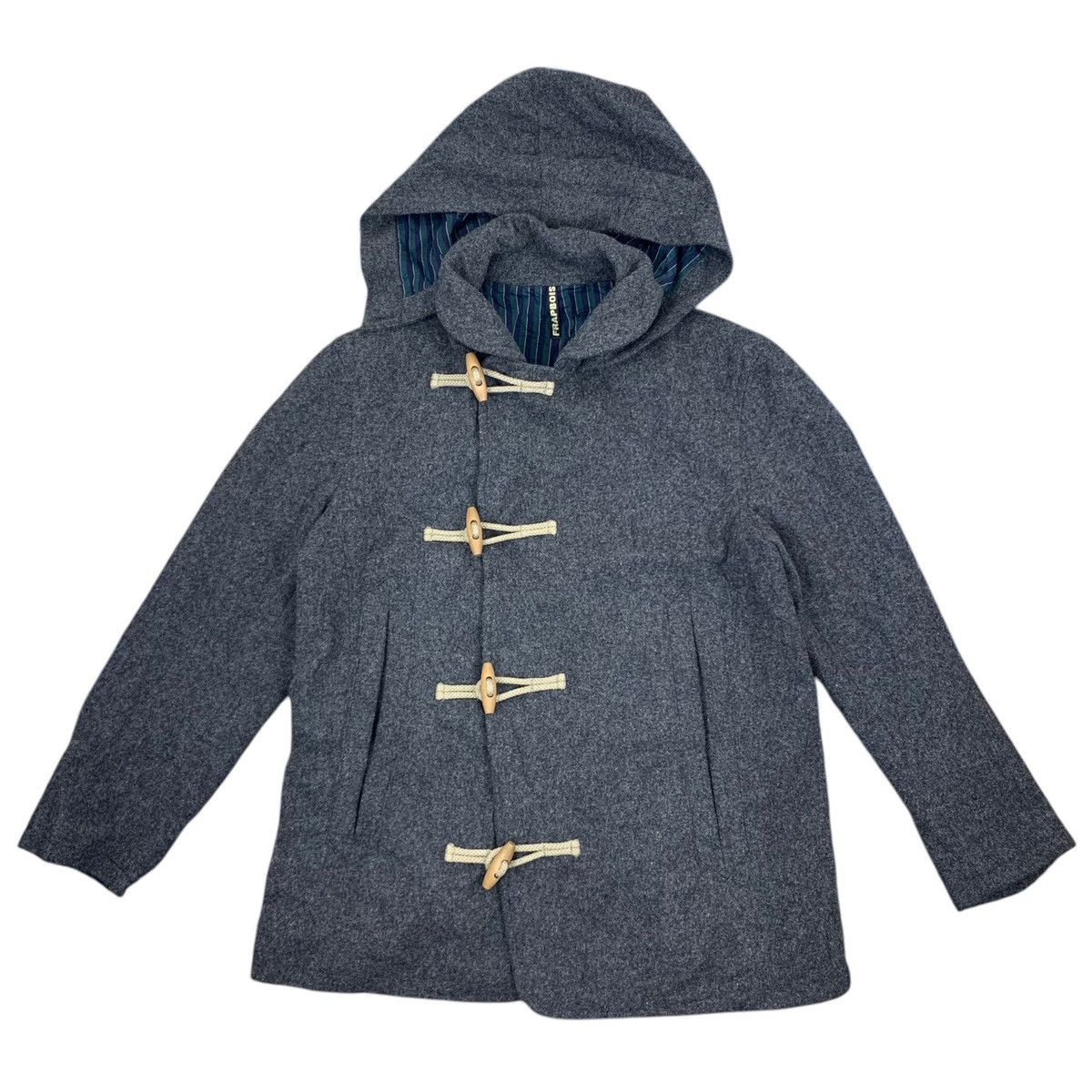Frapbois × Issey Miyake × Japanese Brand VINTAGE FRAPBOIS ISSEY MIYAKE TOGGLE BUTTON WOOL COAT Size US M / EU 48-50 / 2 - 1 Thumbnail