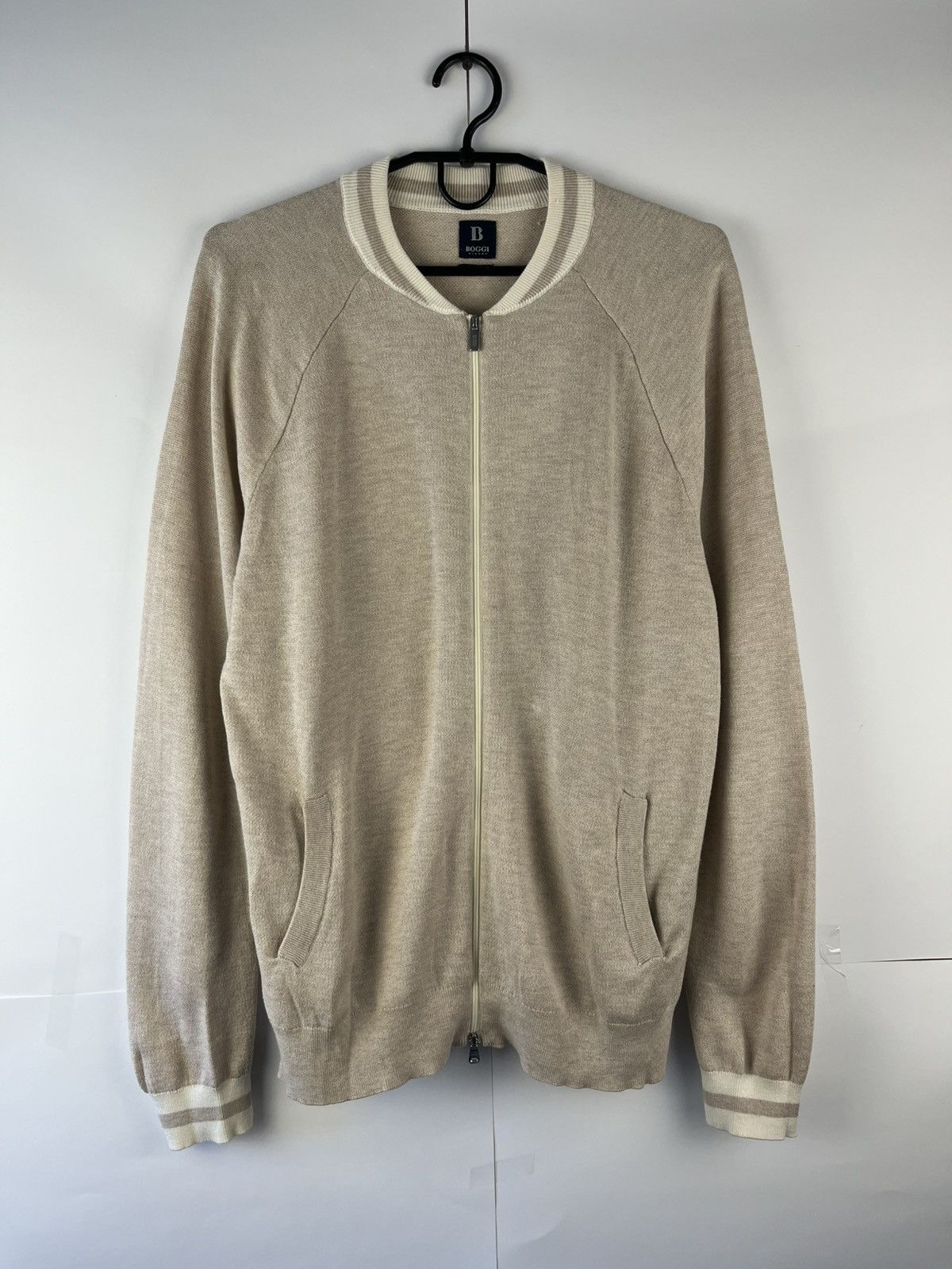 Boggi Boggi Milano Luxury Silk & Cashmere Full Zip Sweater Jumper Size US M / EU 48-50 / 2 - 1 Thumbnail