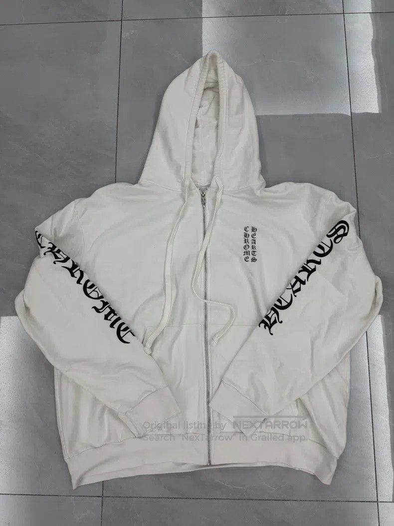 Chrome Hearts CHROME HEARTS Size XL Black and white Sanskrit zipper hoodi Size US XL / EU 56 / 4 - 1 Thumbnail