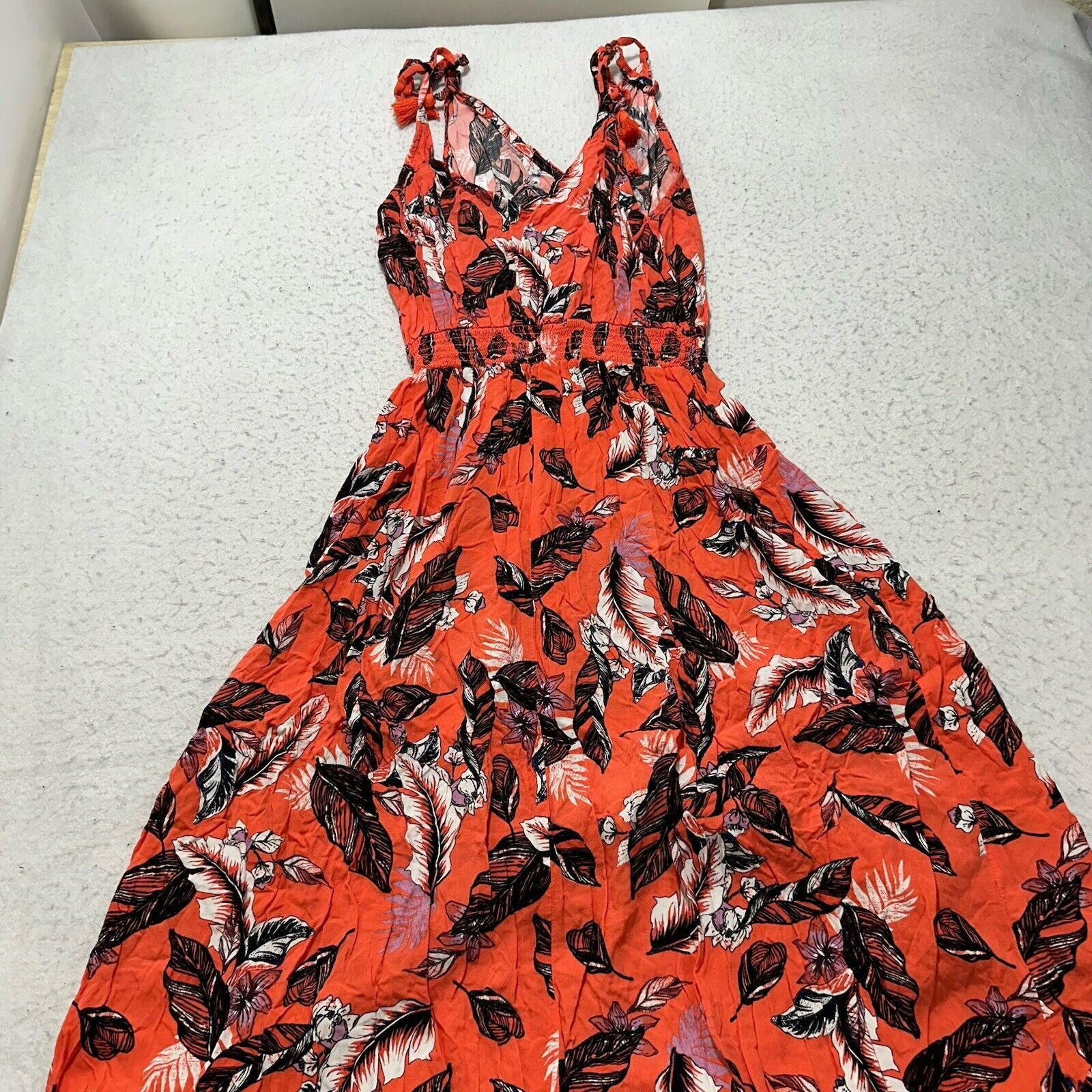 Other Xhilaration 1X Coral Pink Orange Floral High Low Dress Size XL / US 12-14 / IT 48-50 - 9 Thumbnail