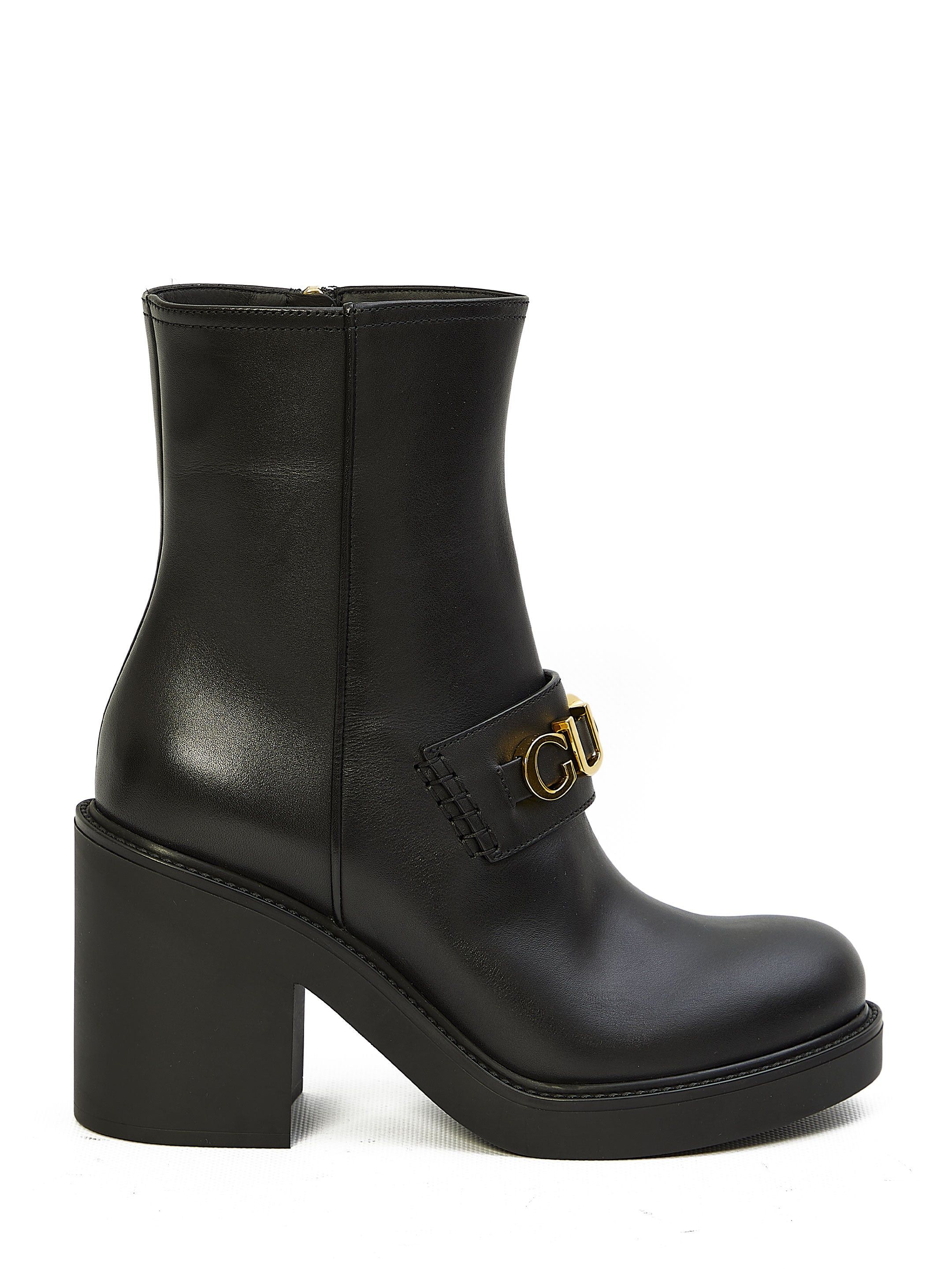 Gucci Big Logo Cara Leather Boots SIZE 39.5