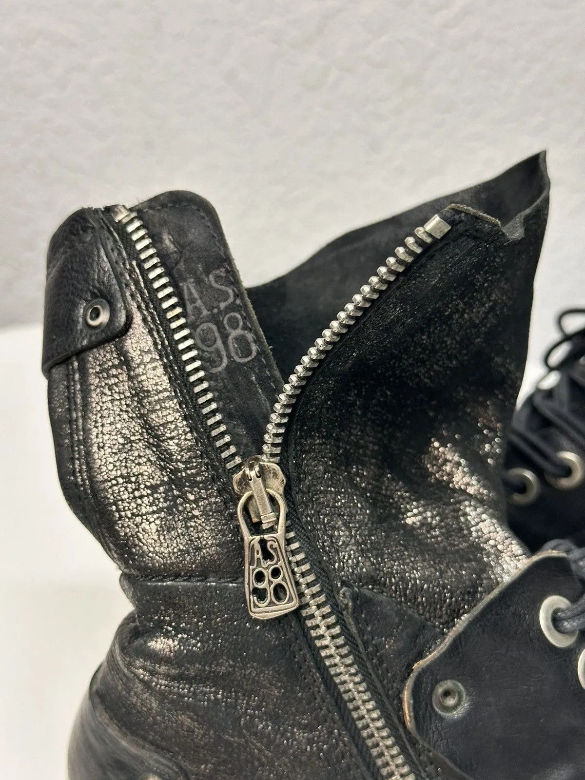 A.S.98 Leather Boots A.S. 98 Western Air step Guisi style Vintage Size US 7 / IT 37 - 9 Thumbnail