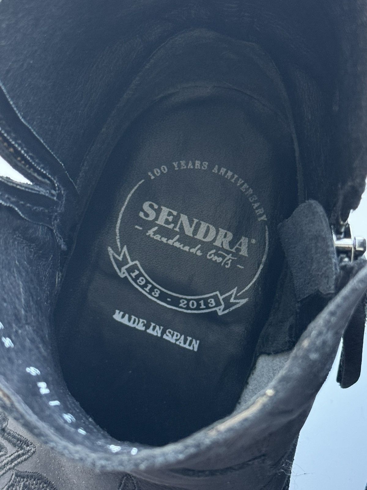 Sendra × Vintage Sendra 39 Wmns black leather cowboy boots hi top Size US 9 / IT 39 - 17 Thumbnail