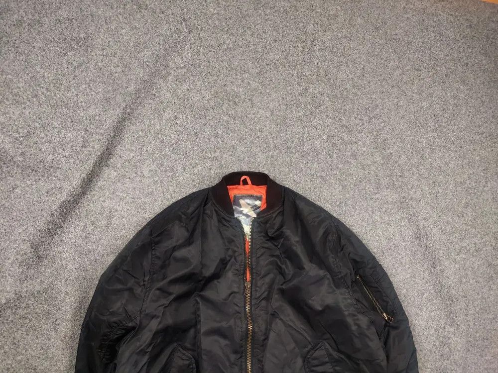 Vintage Vintage 90's MA 1 Intermediate Full Zip Black Bomber Jacket Size US XL / EU 56 / 4 - 1 Thumbnail