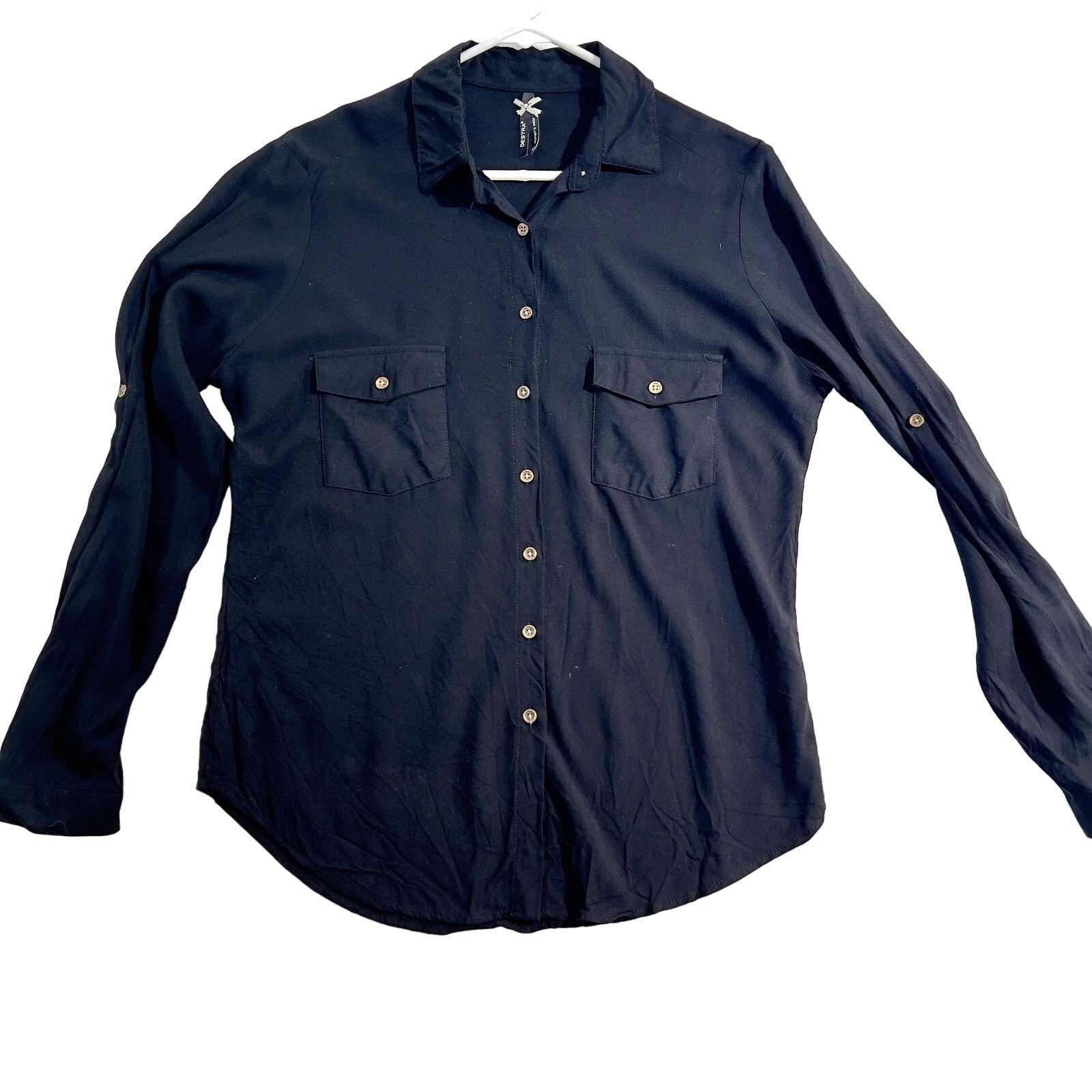 Other Destra Long Sleeve Button Shirt Woman Wear US L Pockets Size L / US 10 / IT 46 - 1 Thumbnail