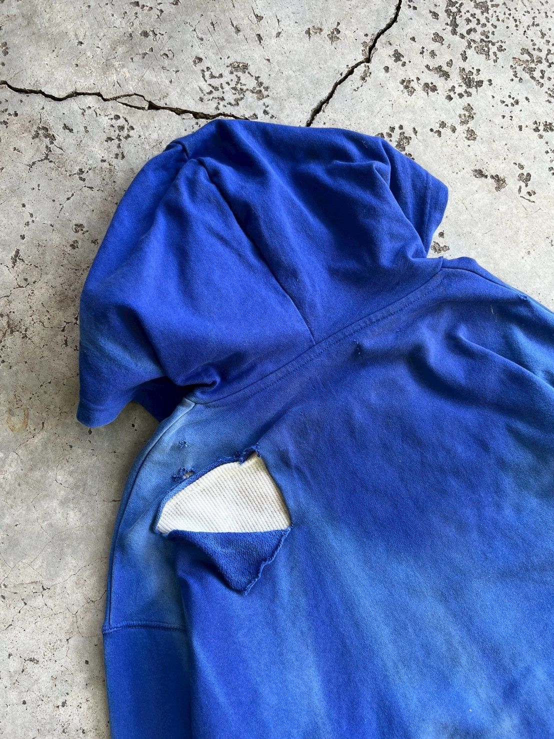 Vintage Thrashed Vintage Thermal Lined Hoodie Distressed ERD Size US M / EU 48-50 / 2 - 16 Thumbnail