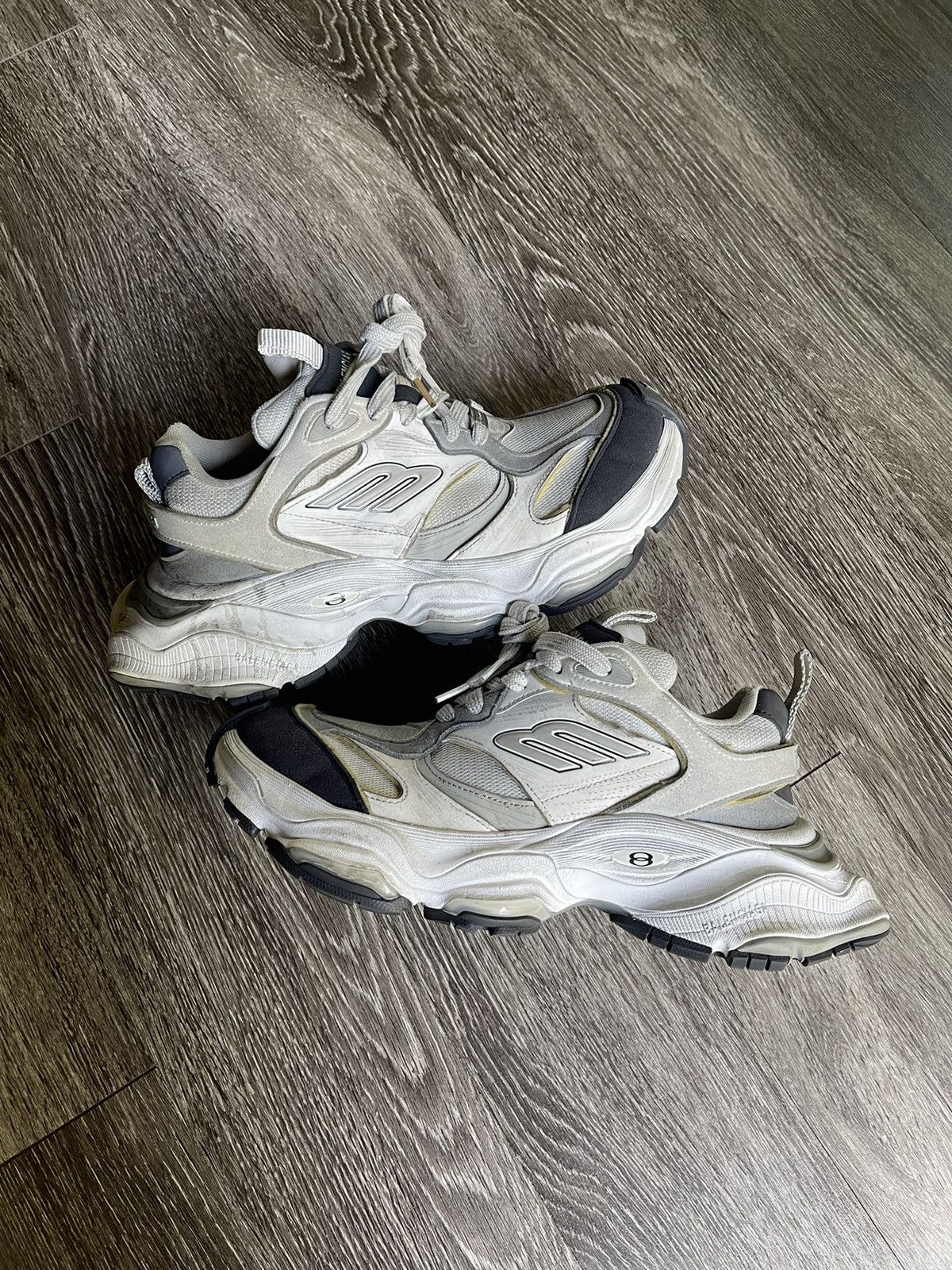 Balenciaga Balenciaga Cargo Sneaker White Grey Black Shoe | Grailed