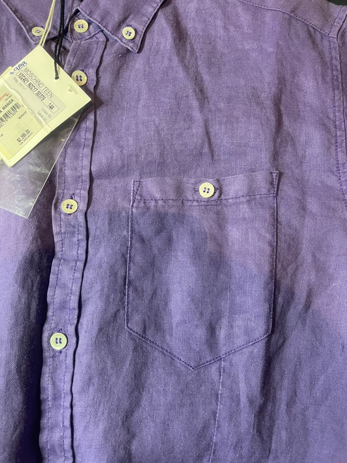Moschino MOSCHINO TEEN PURPLE SHIRT PEACE MOSCHINO TEEN LOVE Size US XXS / EU 40 - 8 Thumbnail