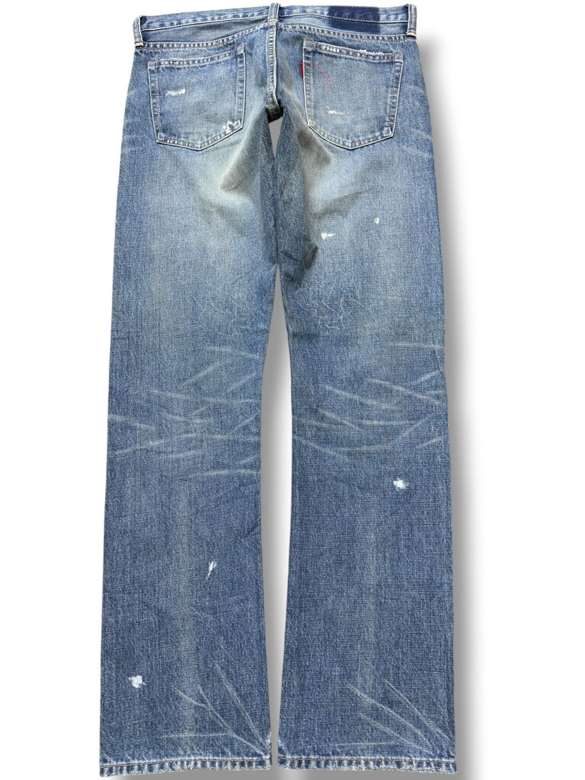 Beauty Beast Vintage RNA.inc Curve Leg Faded Grunge Denim Size US 30 / EU 46 - 3 Thumbnail