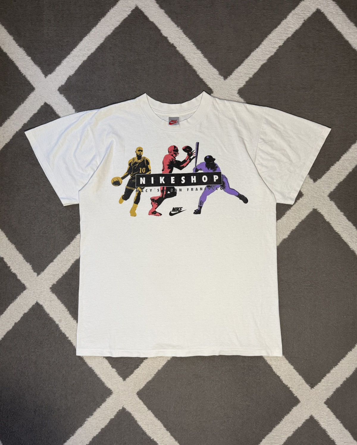 Nike Vintage 80’s Nike Made in USA Single Stitch Graphic T-shirt Size US XL / EU 56 / 4 - 4 Thumbnail