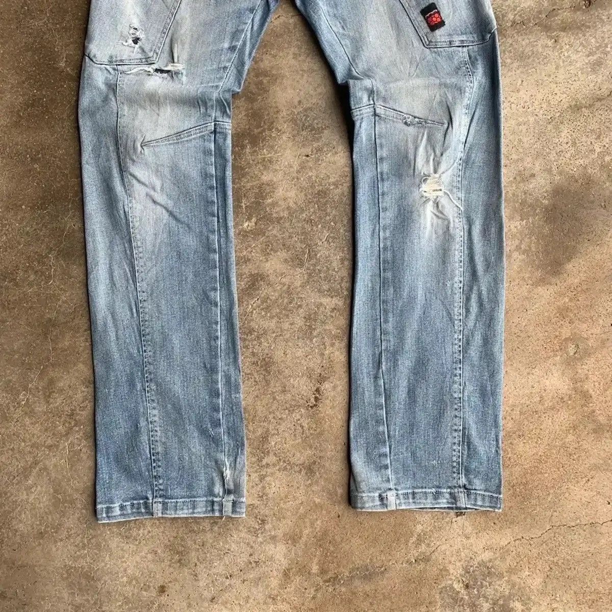 Vintage DISTRESSED DENIM TROUSERS HUMMER CURVE LEGS JEAN FADED PANTS Size US 29 - 5 Thumbnail