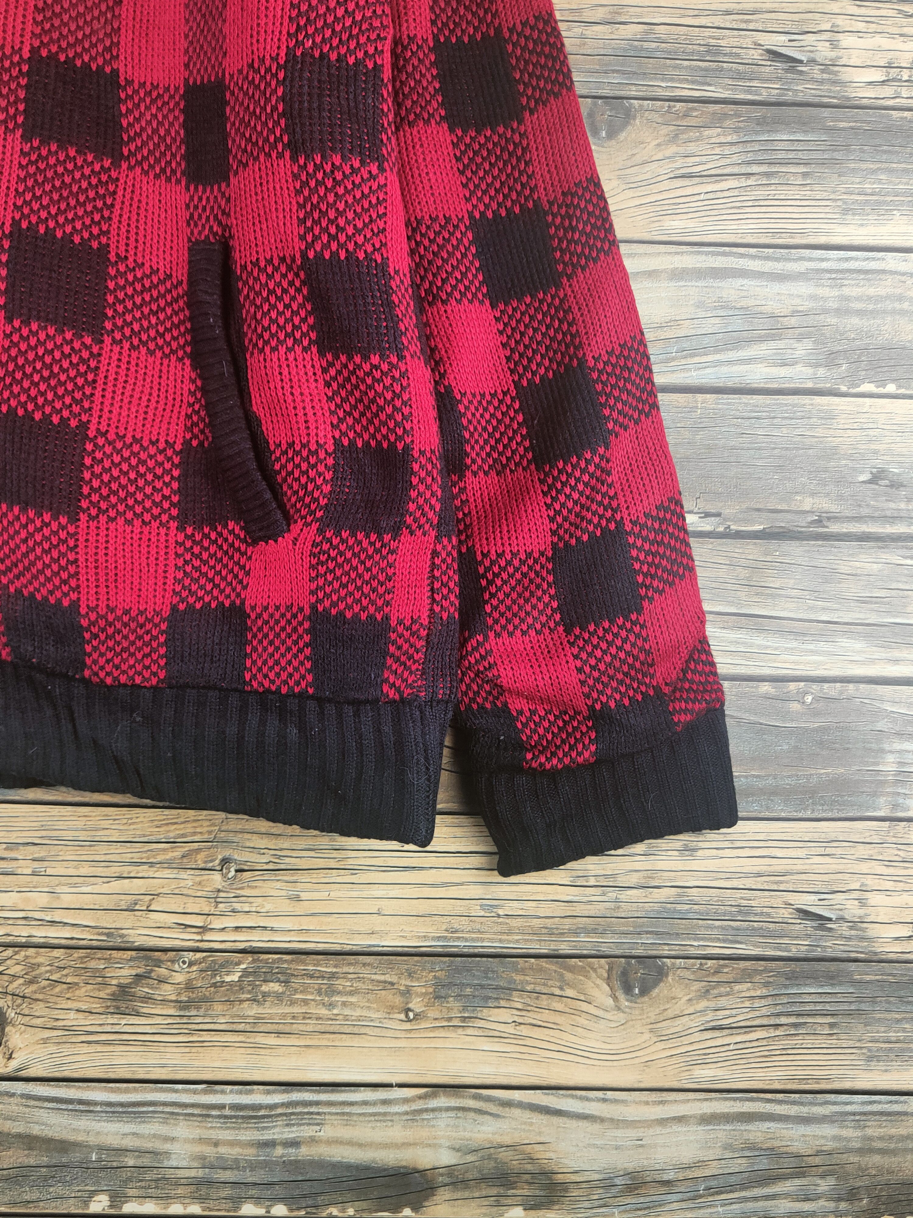Japanese Brand DL Generate Red Black Knitwear Sweaters #46-476 Size US L / EU 52-54 / 3 - 6 Thumbnail