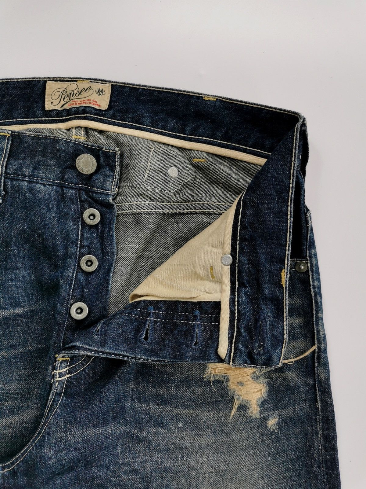 Japanese Brand Jorts Baggy Pensee Japan Repaired Denim JNCO Size US 30 / EU 46 - 5 Thumbnail