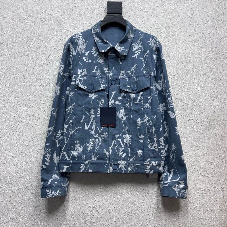 Louis Vuitton Louis Vuitton Deciduous wheat-ear printed denim jacket Size US M / EU 48-50 / 2 - 1 Thumbnail
