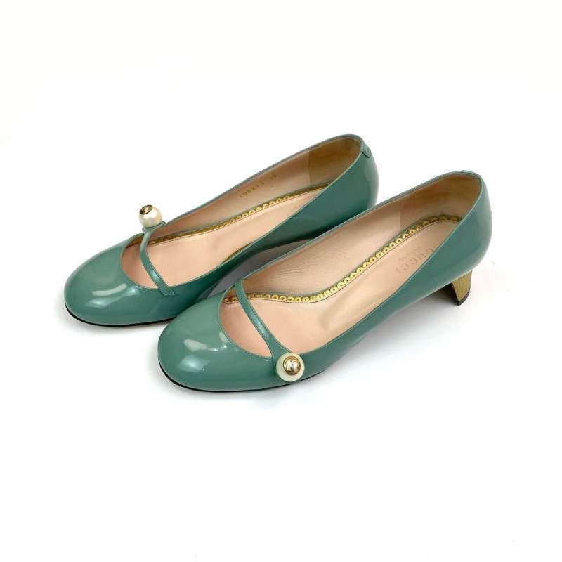 Gucci Chic Casual High Heels in Light Green 0079