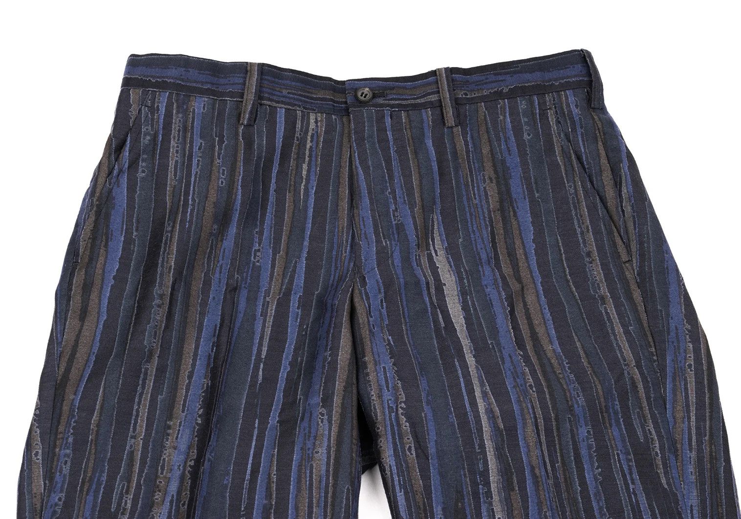 Issey Miyake Cotton-Poly Striped Pants in Blue Size US 32 / EU 48 - 2 Thumbnail