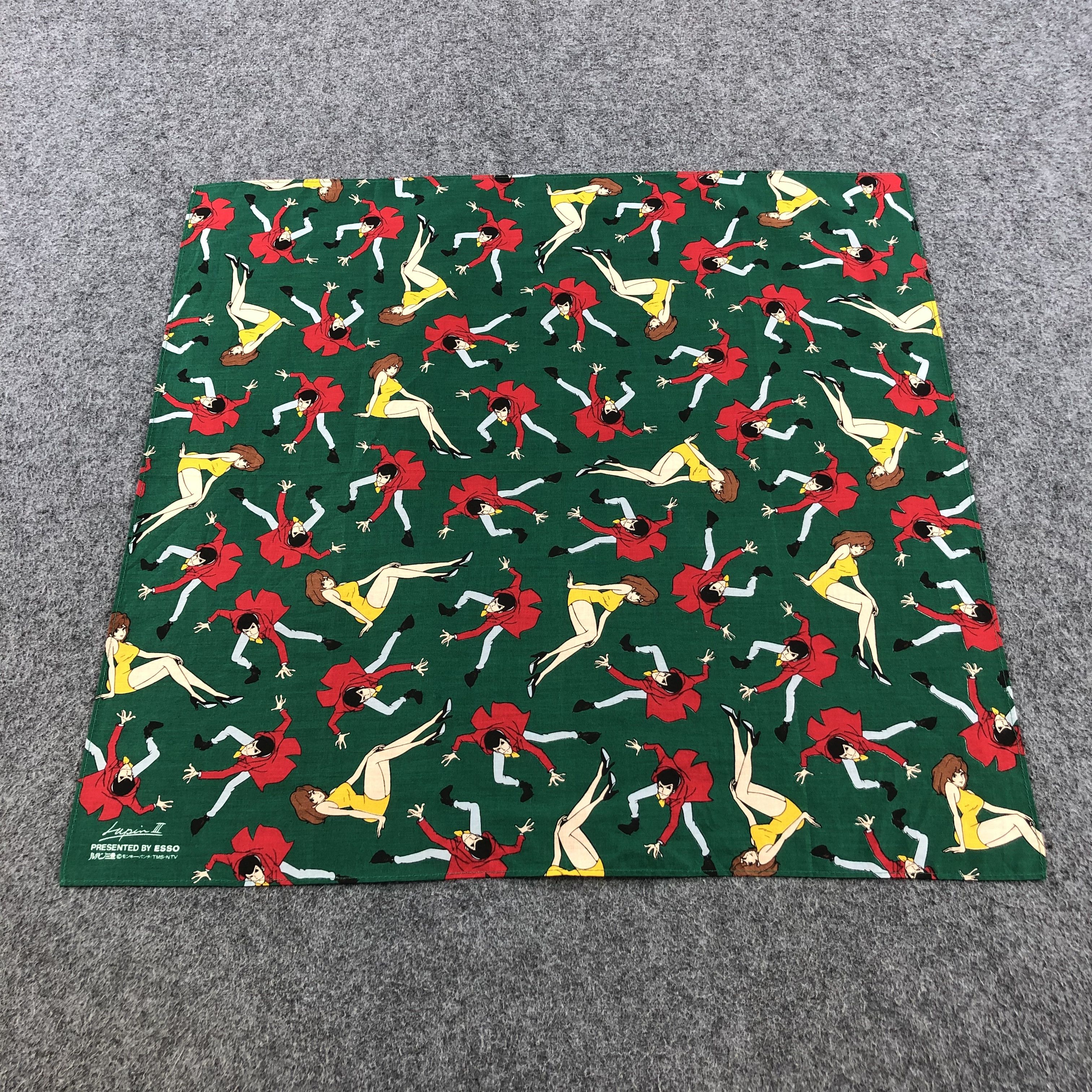 Anime × Vintage Arsane Lupin X Esso Handkerchief Neckerchief Bandana X26 Size ONE SIZE - 1 Thumbnail