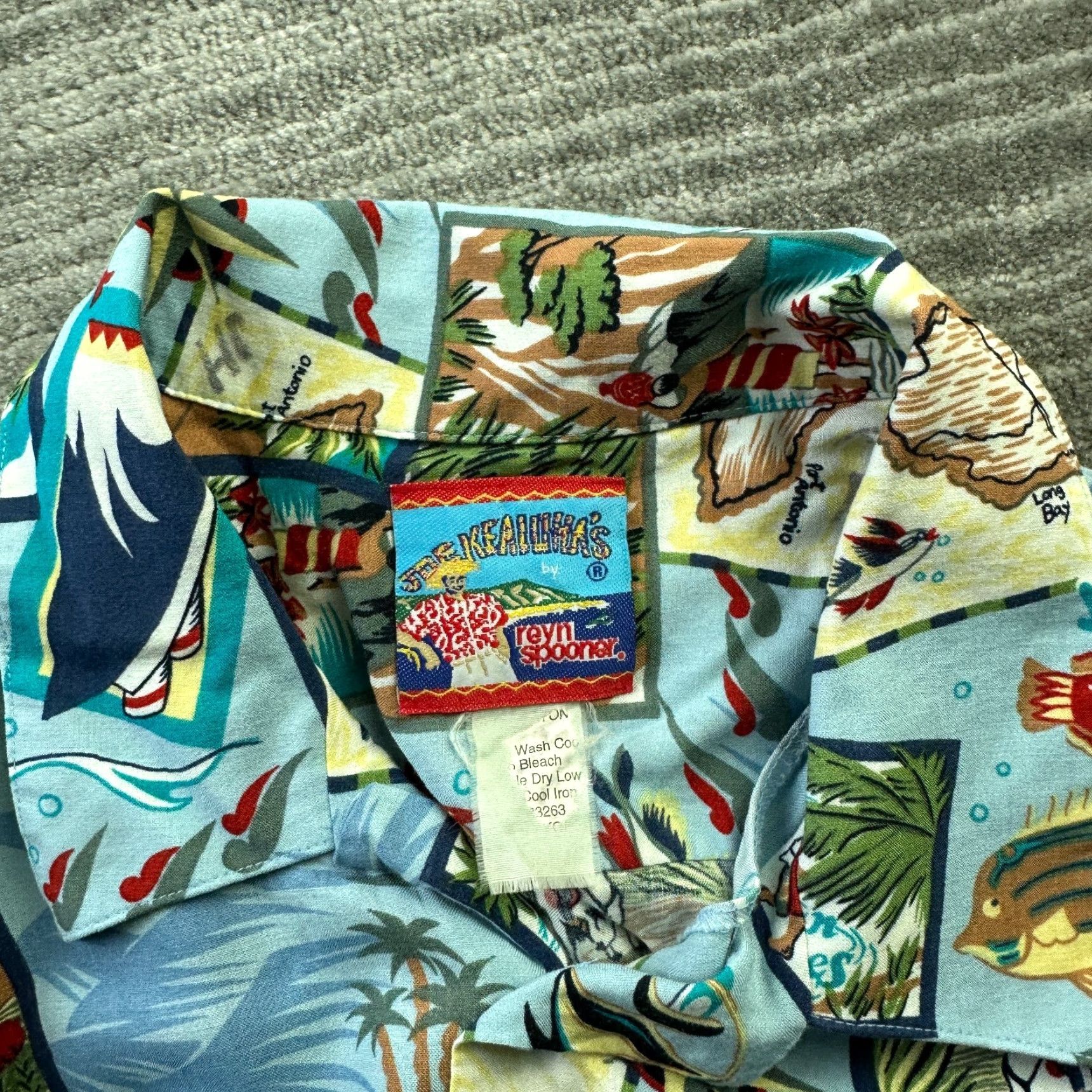 Reyn Spooner VINTAGE Reyn Spooner Shirt Mens XL Blue Jamaica All Over Print Joe Kealoha Size US XL / EU 56 / 4 - 6 Thumbnail