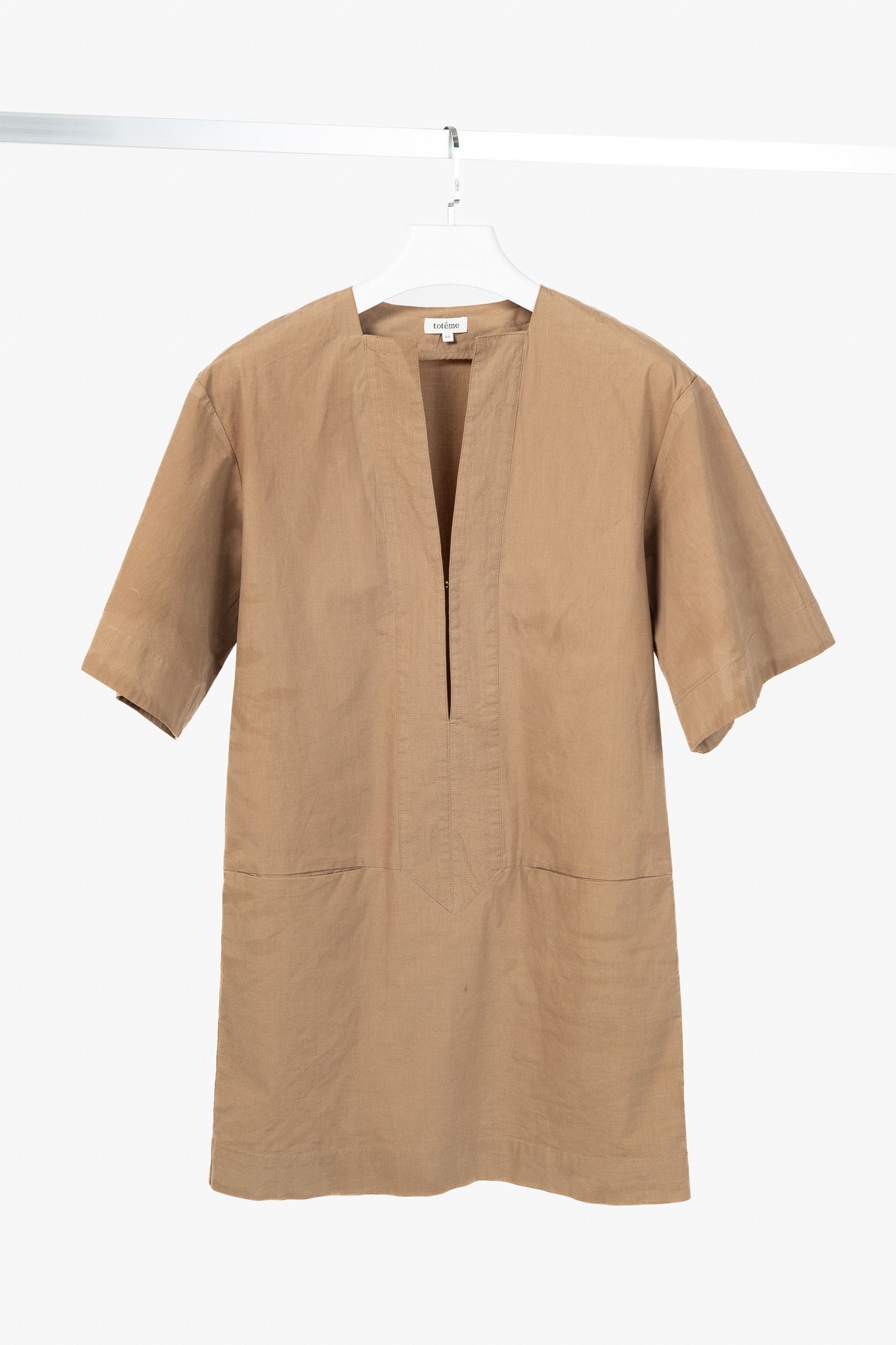Toteme Toteme Zagora Brown Cotton Tunic Dress | Grailed