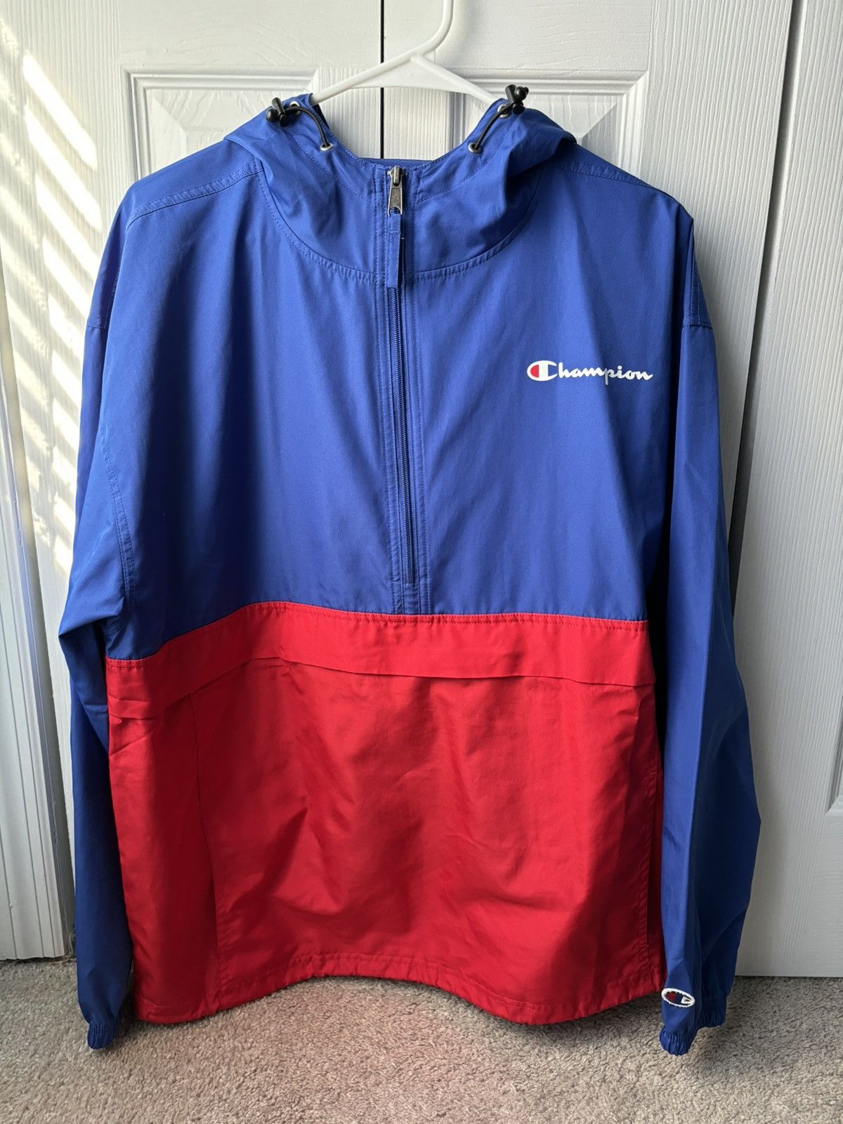 Champion Champion Blue/Red Half-Zip Windbreaker Size US L / EU 52-54 / 3 - 1 Thumbnail
