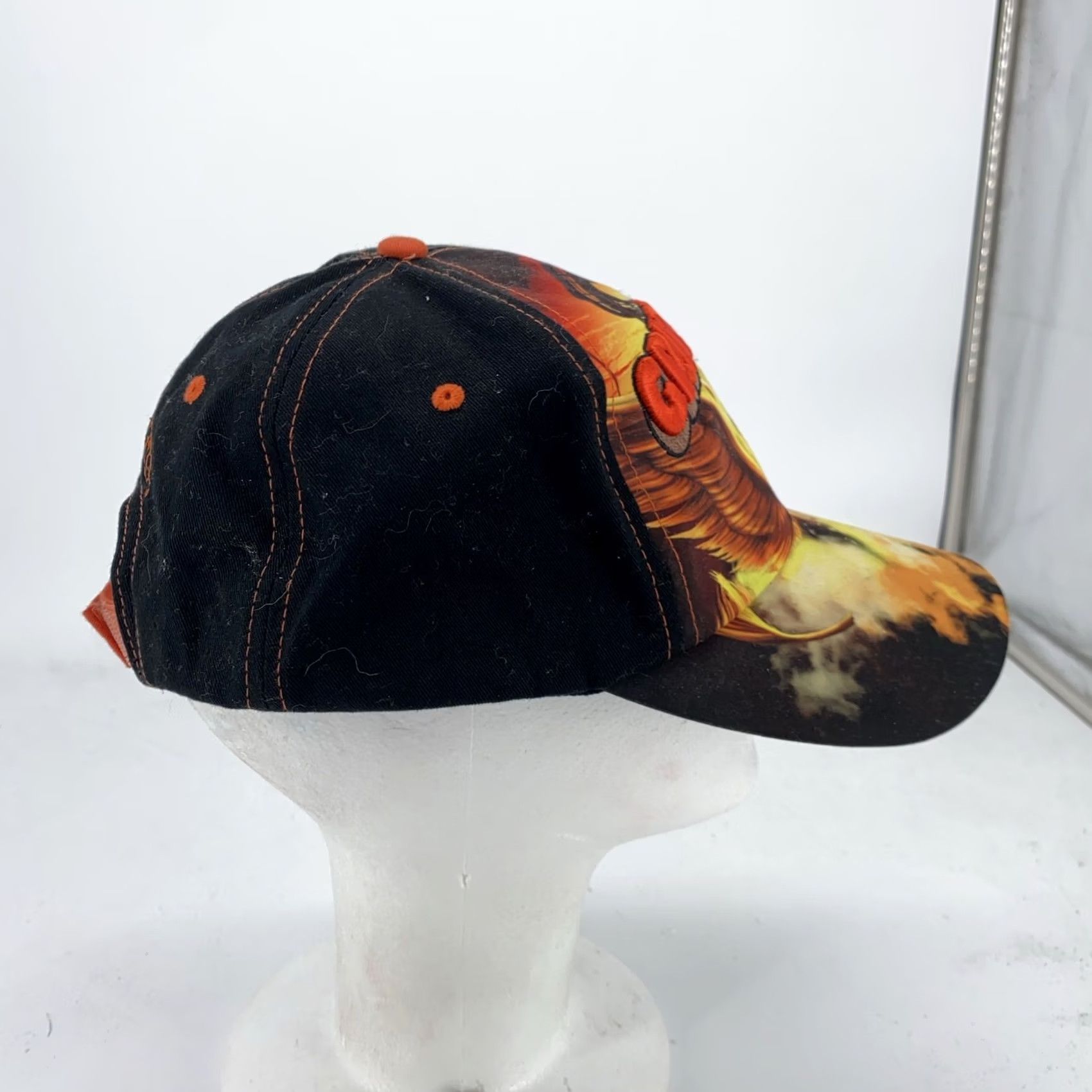 Vintage Busch Gardens Griffon Hat Cap Strap Back Black Orange Graphic Williamsburg Mens Size ONE SIZE - 2 Thumbnail