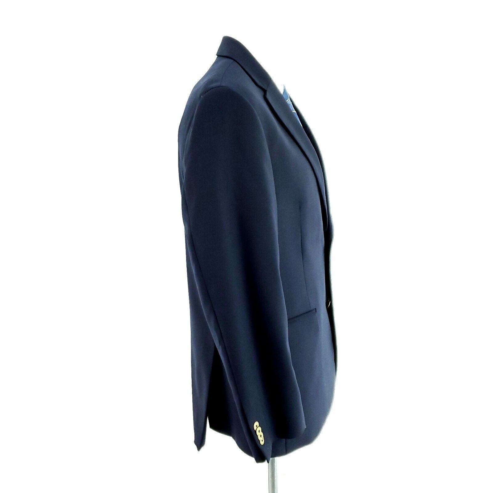 Tommy Hilfiger Tommy Hilfiger Wool Polyester 2 Gold Button Blazer 40S Blue Size 40S - 7 Thumbnail