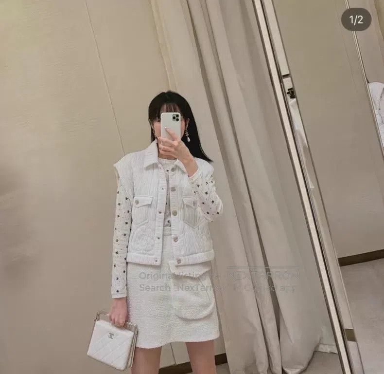 Chanel Chanel 20C Station Series White Skirt Size 24" / US 00 / IT 34 - 8 Thumbnail