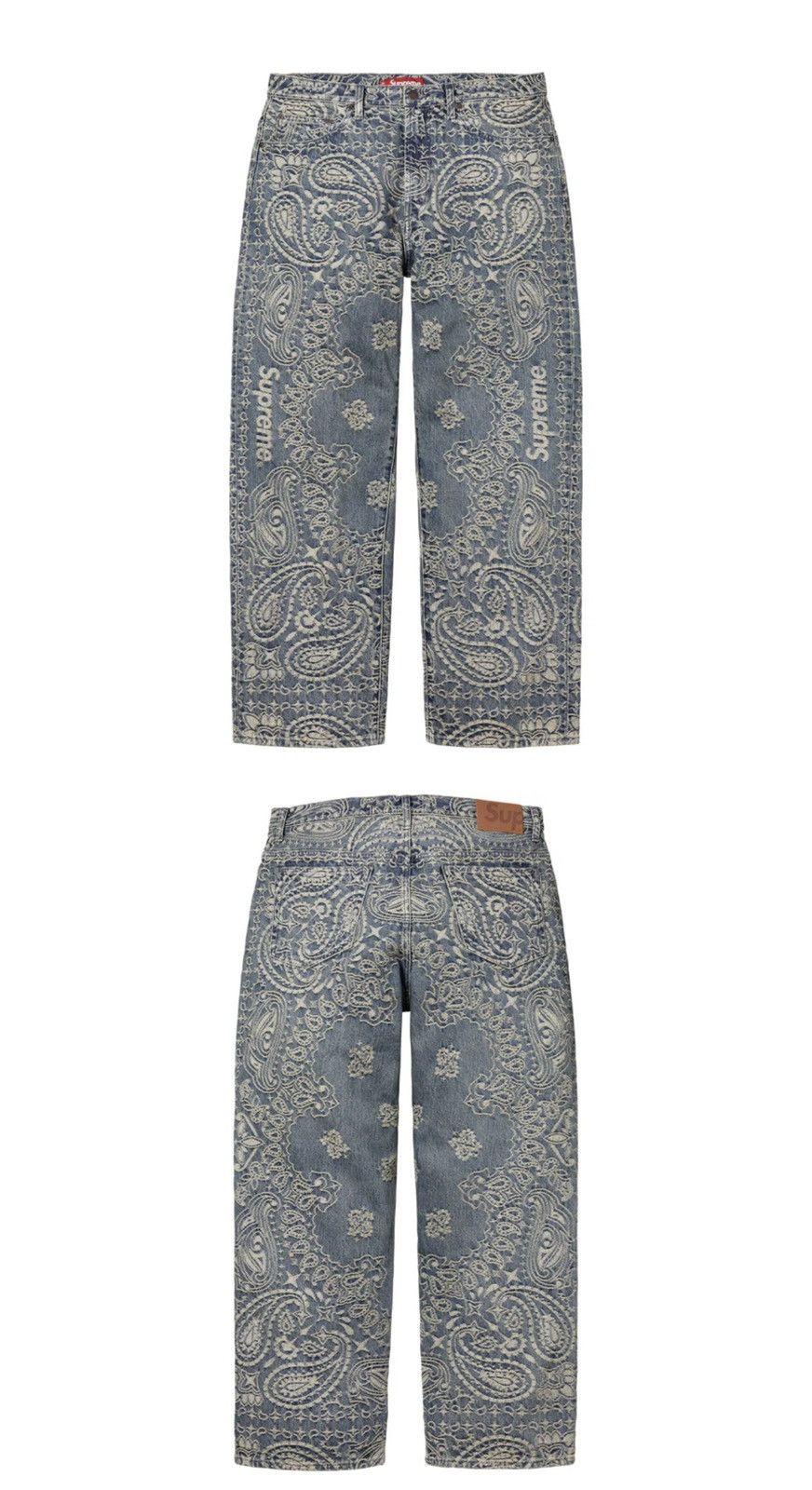 Supreme Supreme Bandana Jacquard Baggy Jean | Grailed