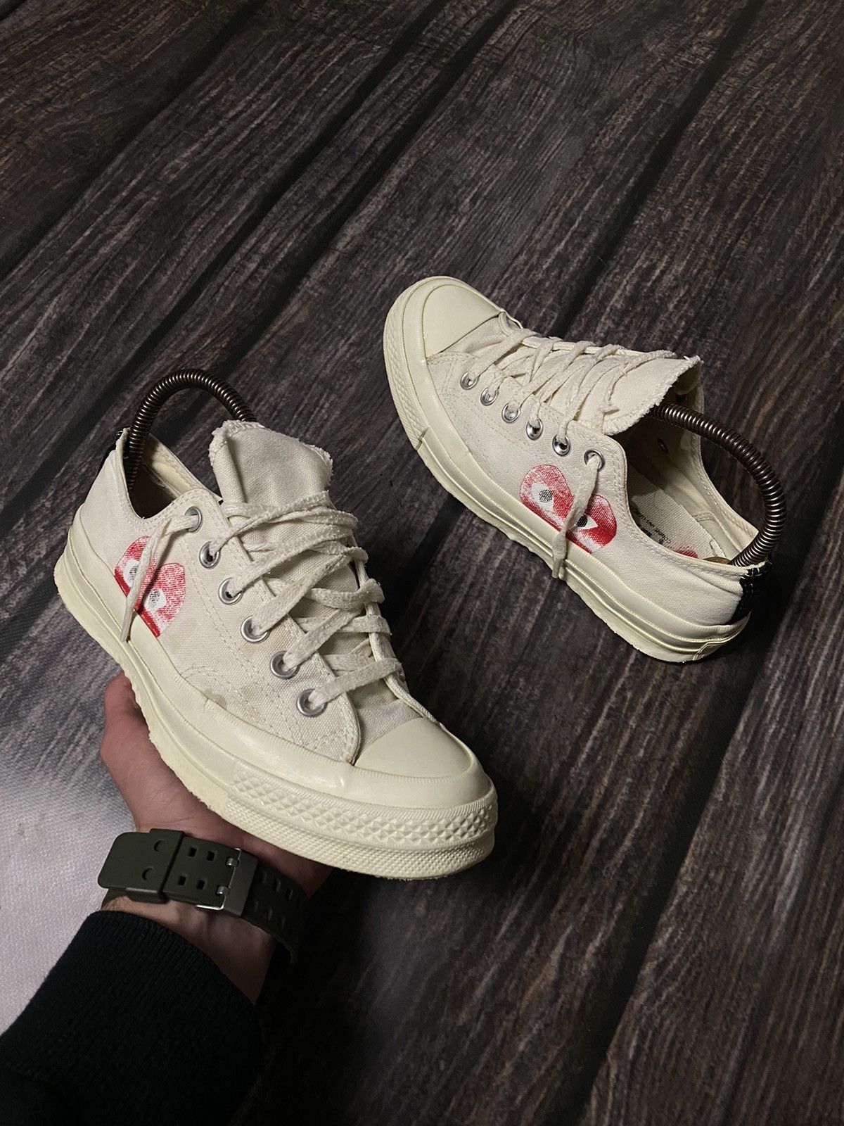 Comme des Garcons × Converse RARE❗️COME DES GARSONS x CONVERS LOW SNEAKERS Size US 7.5 / IT 37.5 - 1 Thumbnail