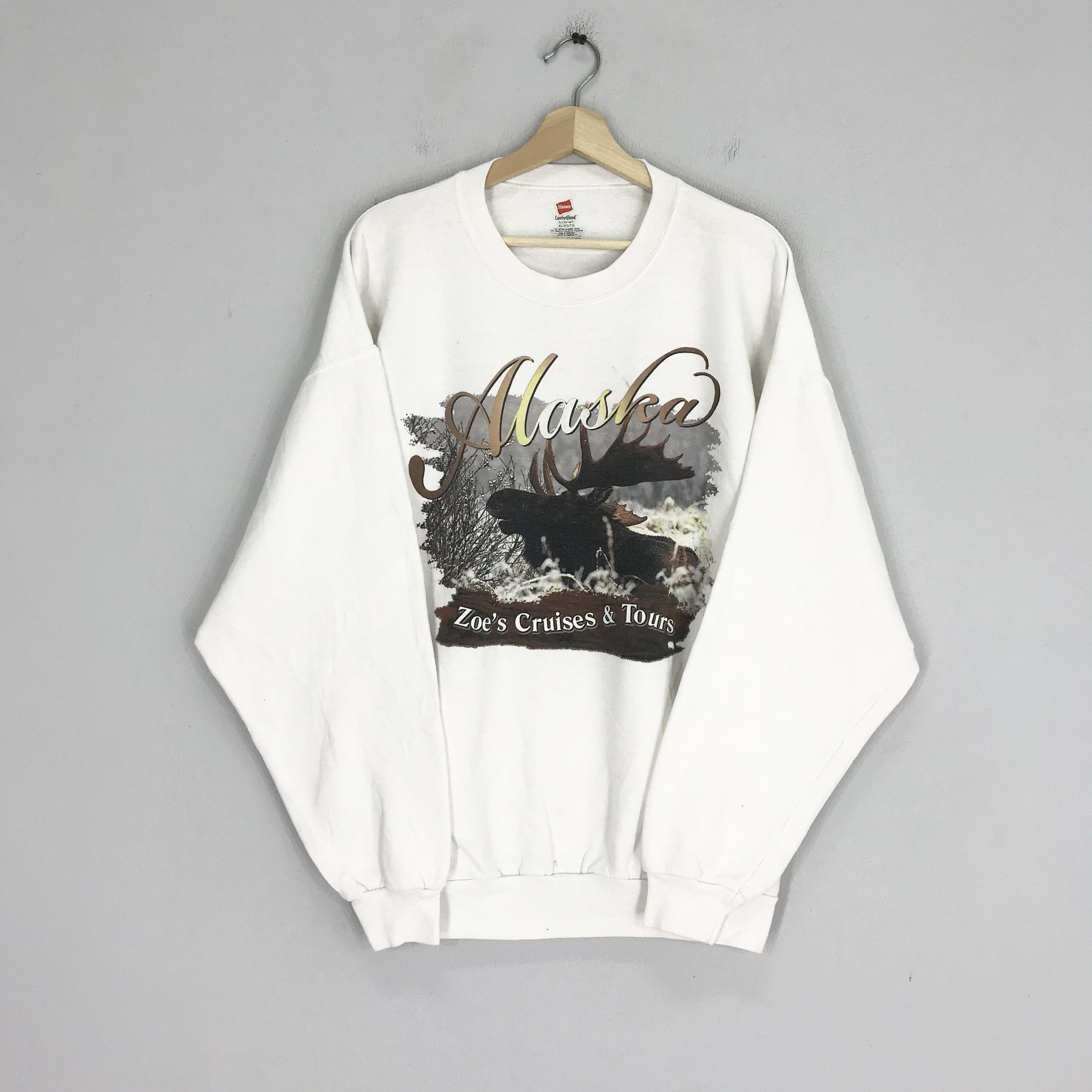 Hanes Vintage Alaska Sweatshirt - 39 Size US XL / EU 56 / 4 - 1 Thumbnail