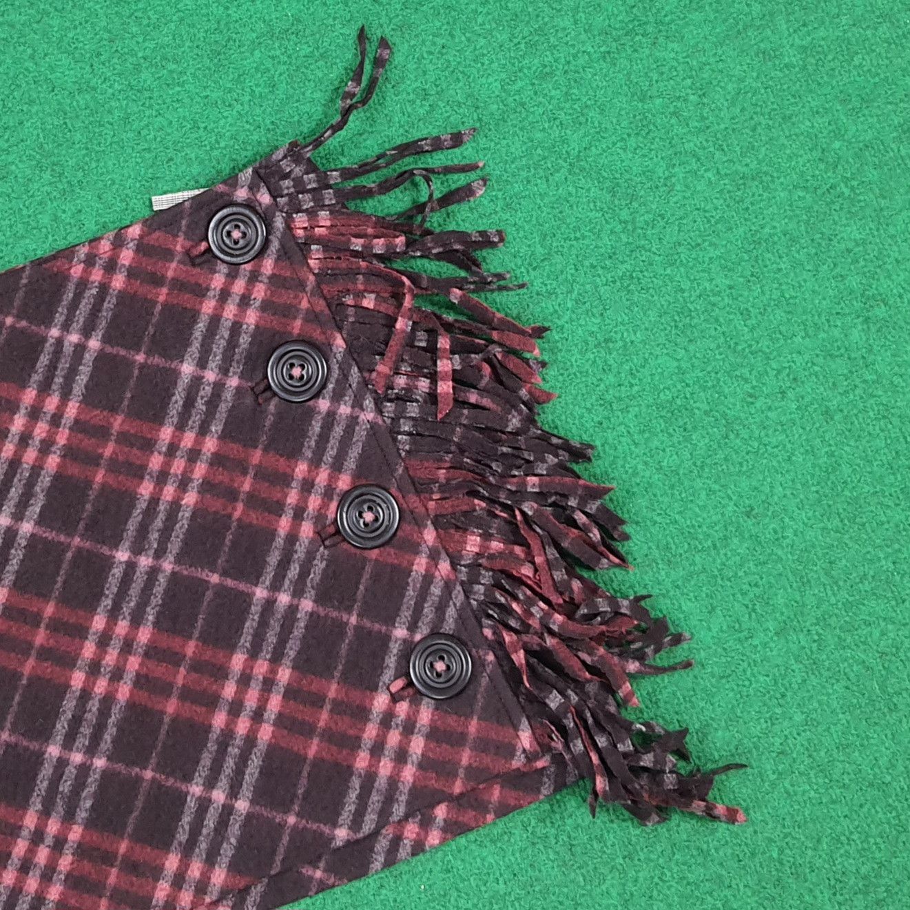 Burberry Vintage Burberry Blue Label Plaid Mini Skirt Fringe C297N28 Size 28" / US 6 / IT 42 - 2 Thumbnail