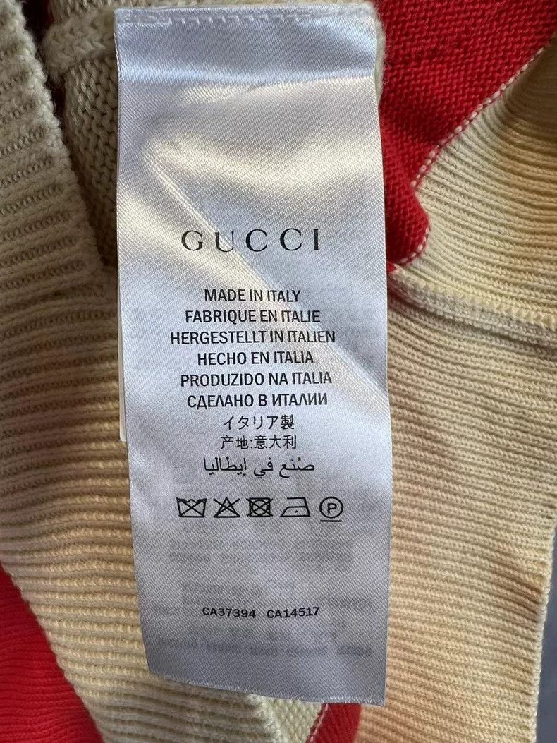 Gucci Gucci Red and green striped embroidered LOGO sweater 2503-N Size US L / EU 52-54 / 3 - 6 Thumbnail