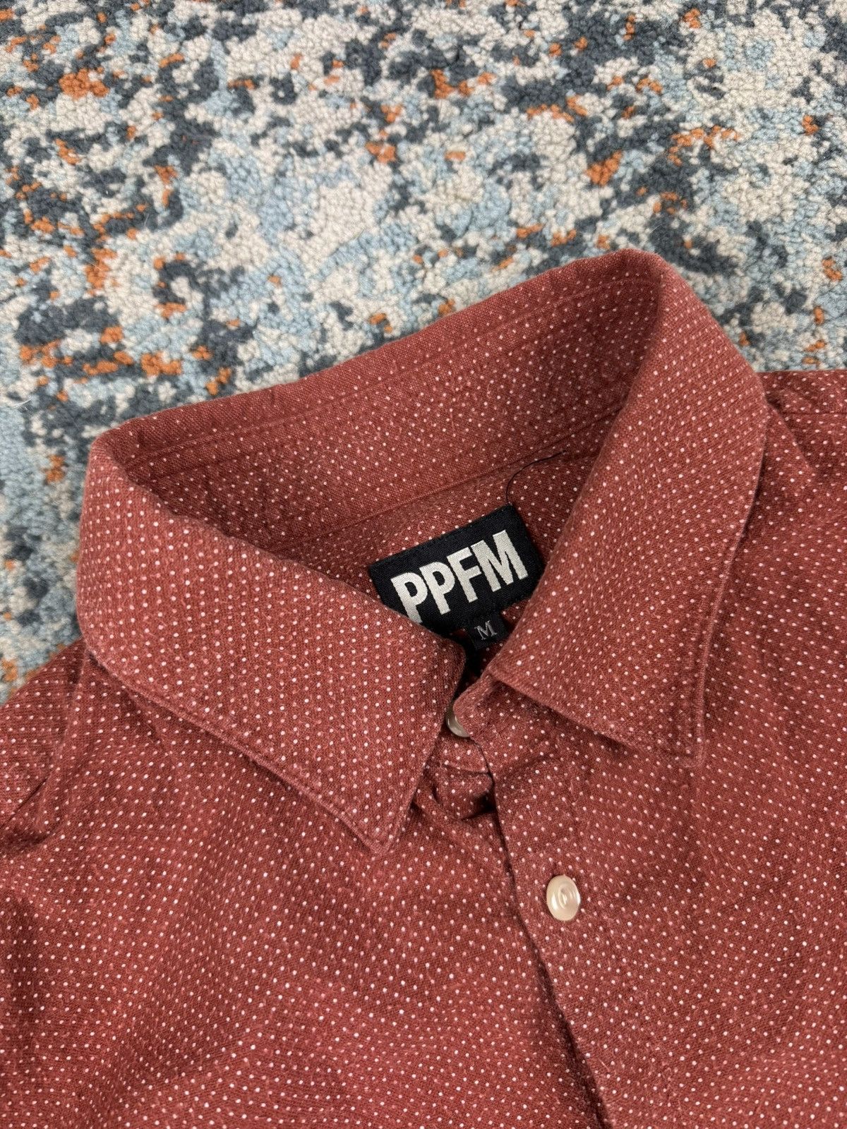 Japanese Brand × PPFM × Vintage Vintage 90s PPFM polka dot thick beefy worker style shirt Size US M / EU 48-50 / 2 - 7 Thumbnail