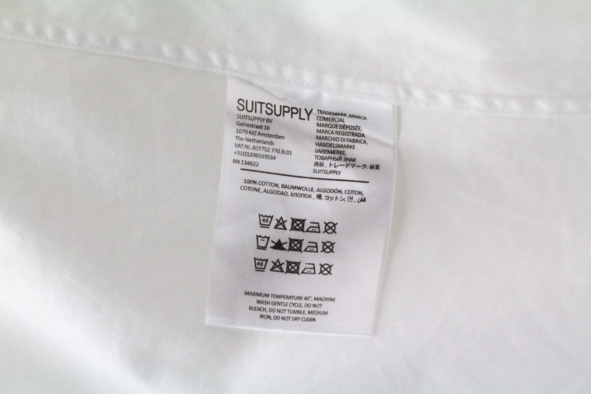 Suitsupply 40L/15 3/4L Extra Slim Egyptian Cotton Shirt 72832 Size 40L - 7 Thumbnail