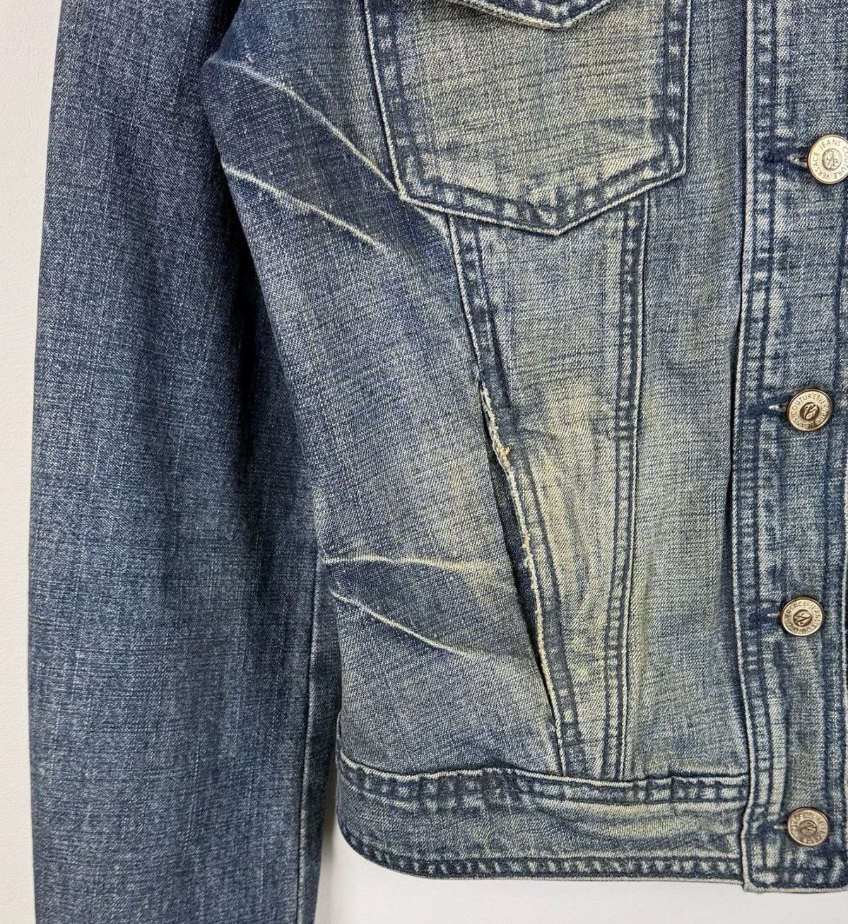 Versace Versace Jeans Couture Denim Jacket Blue Jeans Top Flowers Size S / US 4 / IT 40 - 4 Thumbnail