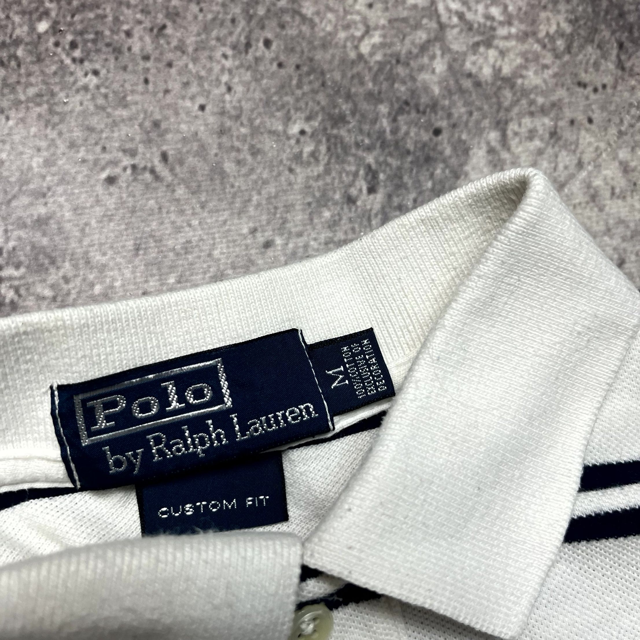 Polo Ralph Lauren Ralph Lauren Polo Striped White T-Shirt Custom Fit Size M Size US M / EU 48-50 / 2 - 5 Thumbnail
