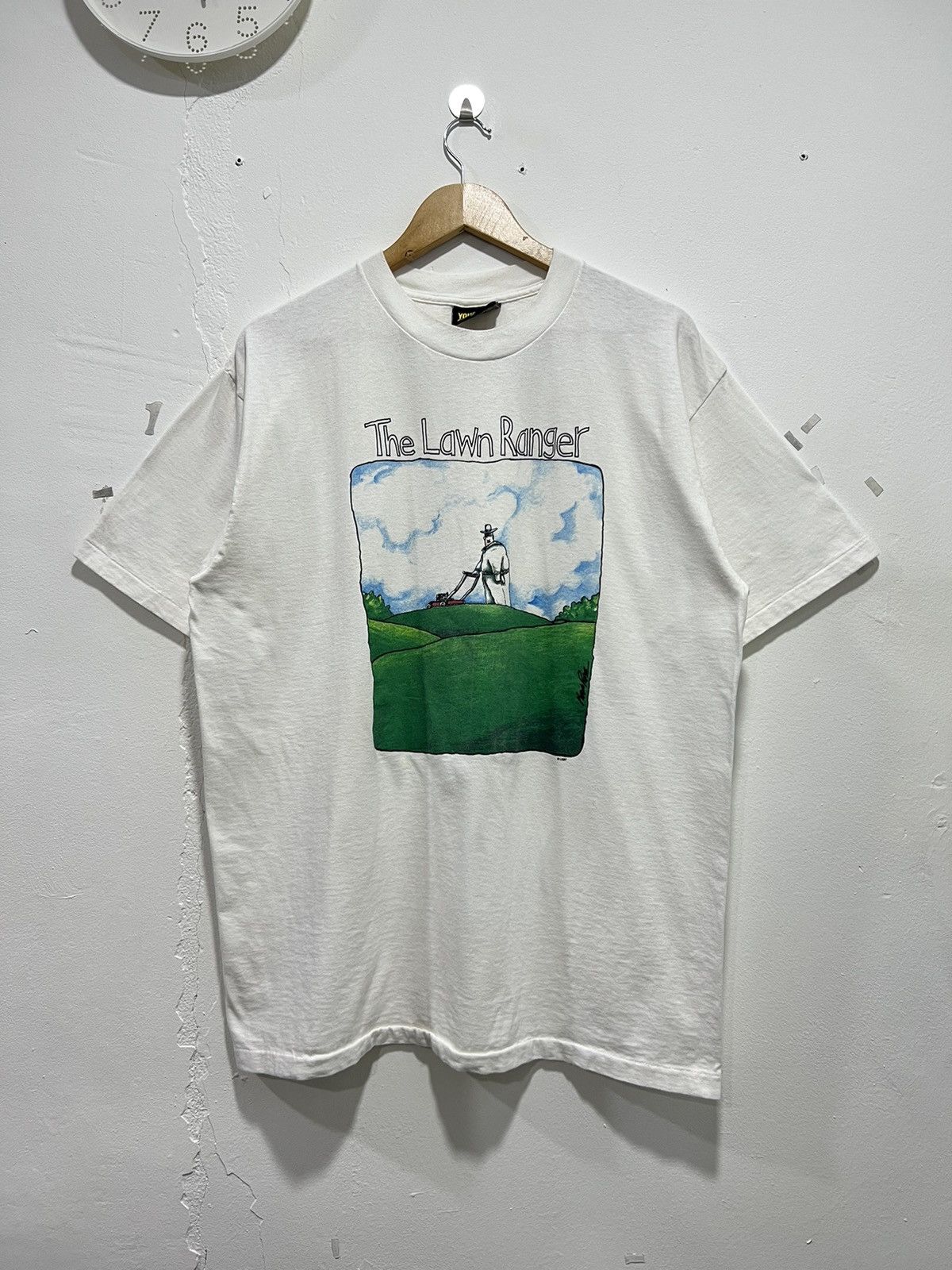 Vintage Vintage 90’s The Lawn Ranger Parody Tshirt Size US XL / EU 56 / 4 - 1 Thumbnail