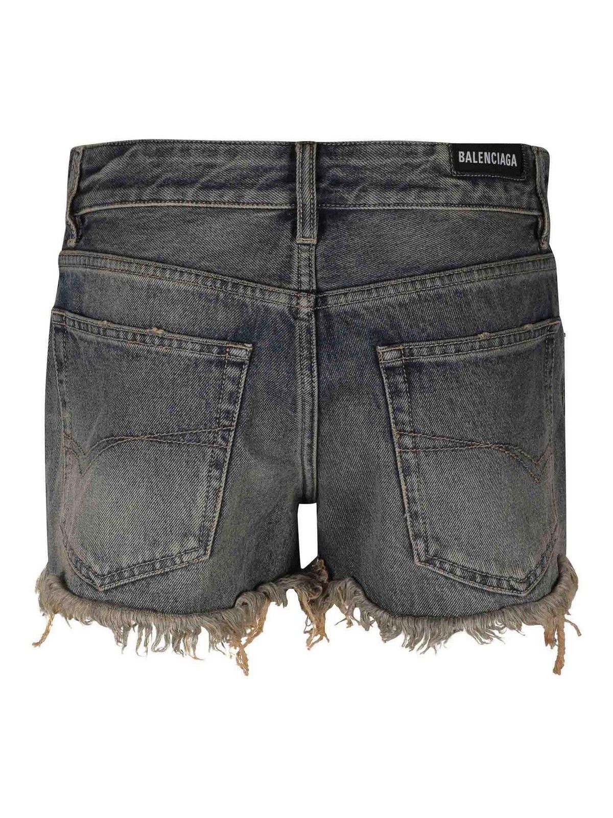 Balenciaga o1tr1nto0526 Mini Shorts in Blue Size 27" / US 4 / IT 40 - 2 Thumbnail